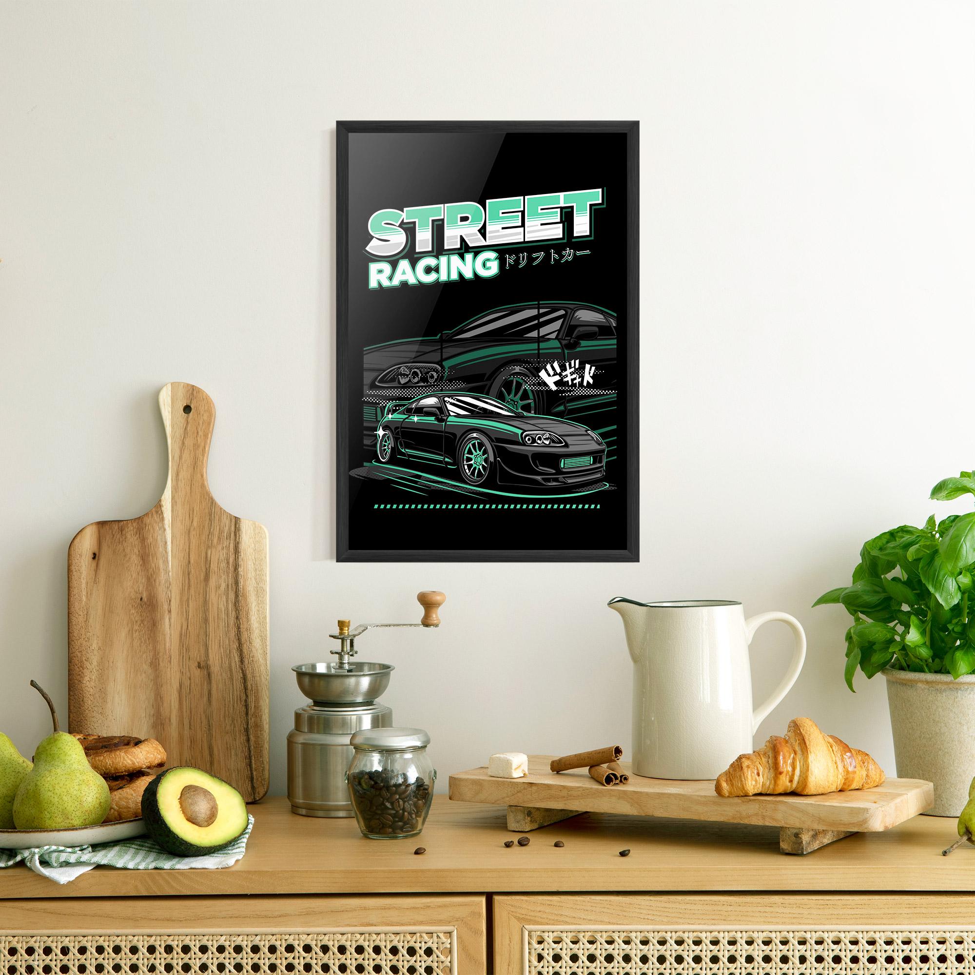 Gerahmte Poster Street Racing mockup 8