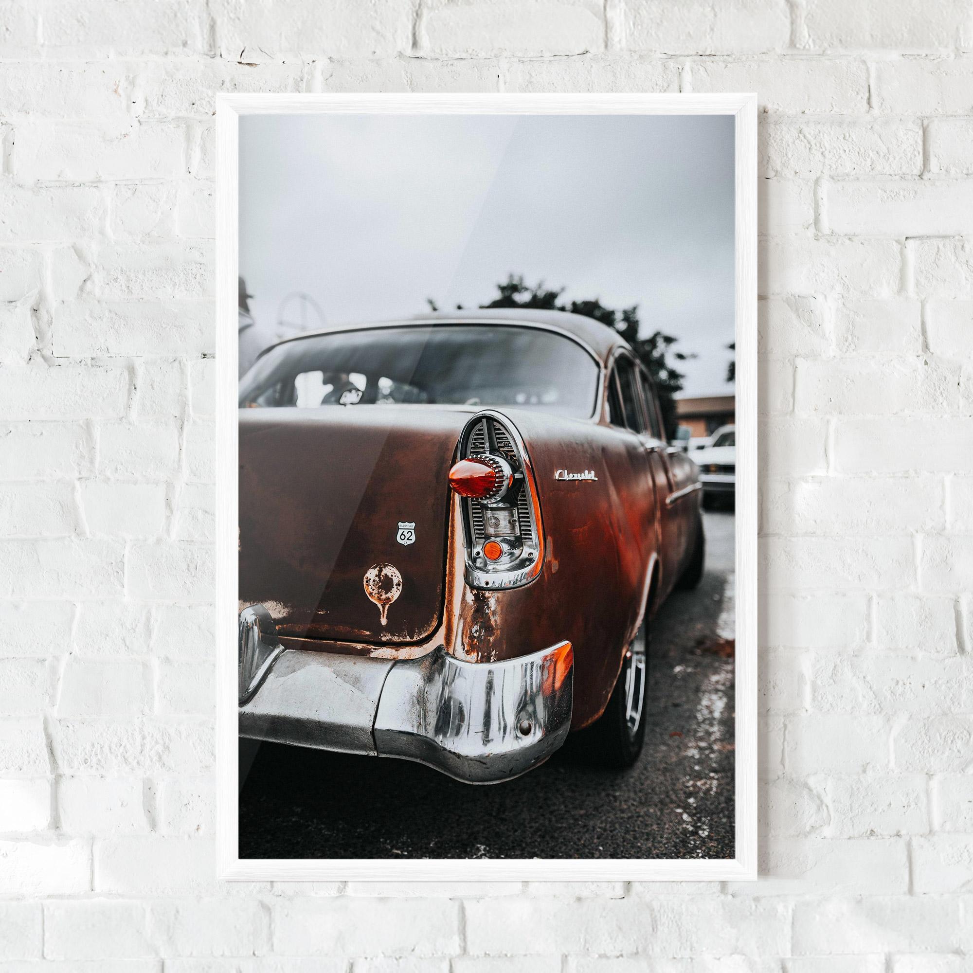 Gerahmte Poster Car Old Brown mockup 0