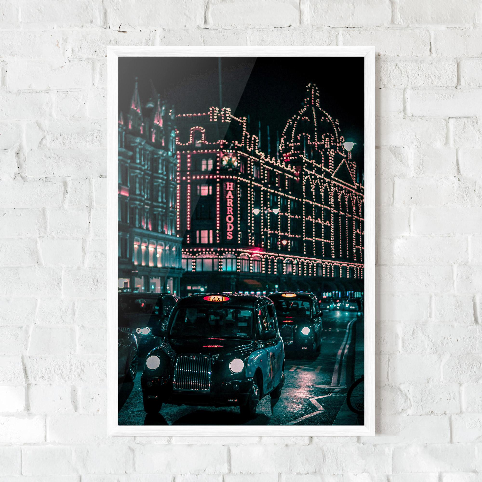 Gerahmte Poster City Lights Car mockup 0