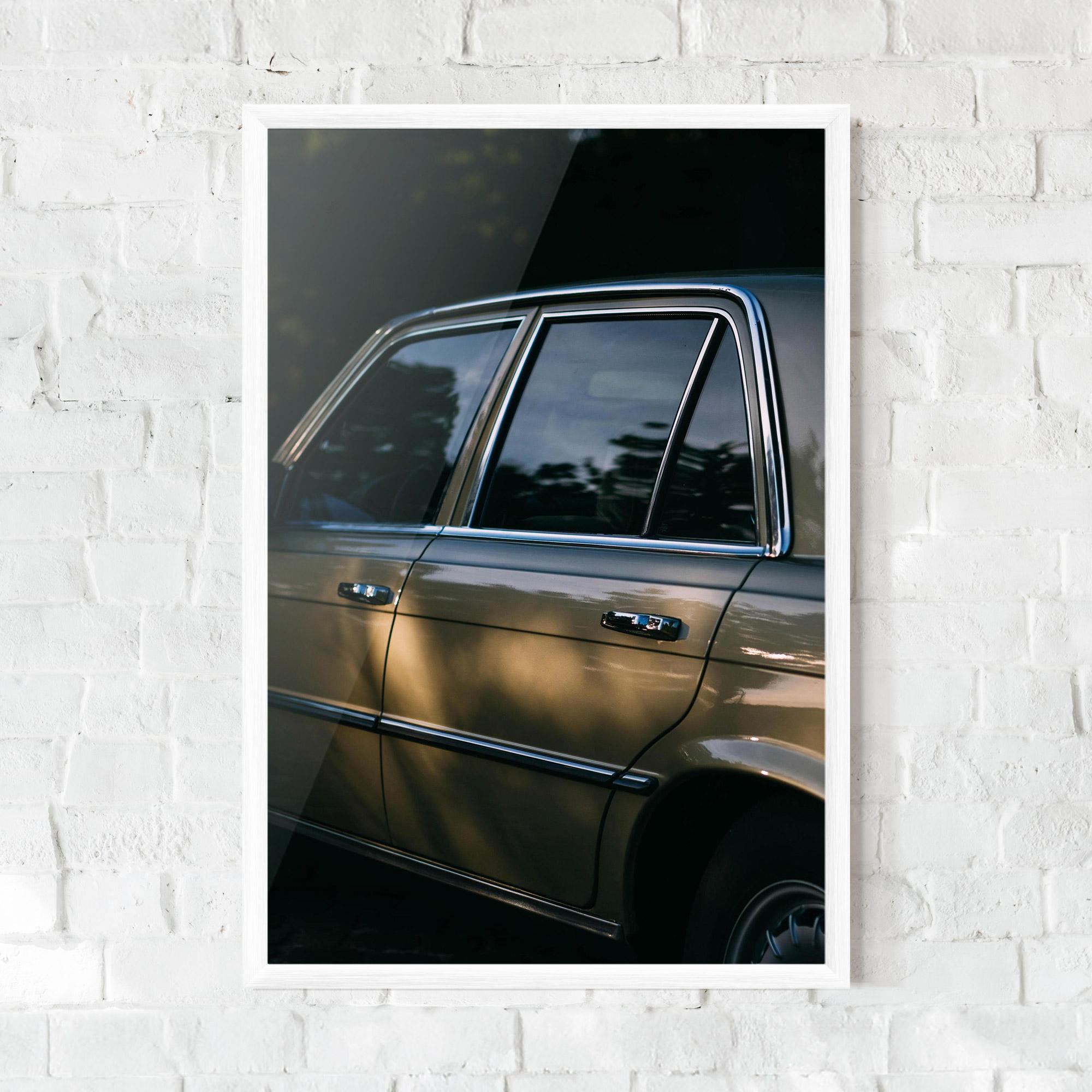 Gerahmte Poster Cream Old Car mockup 0
