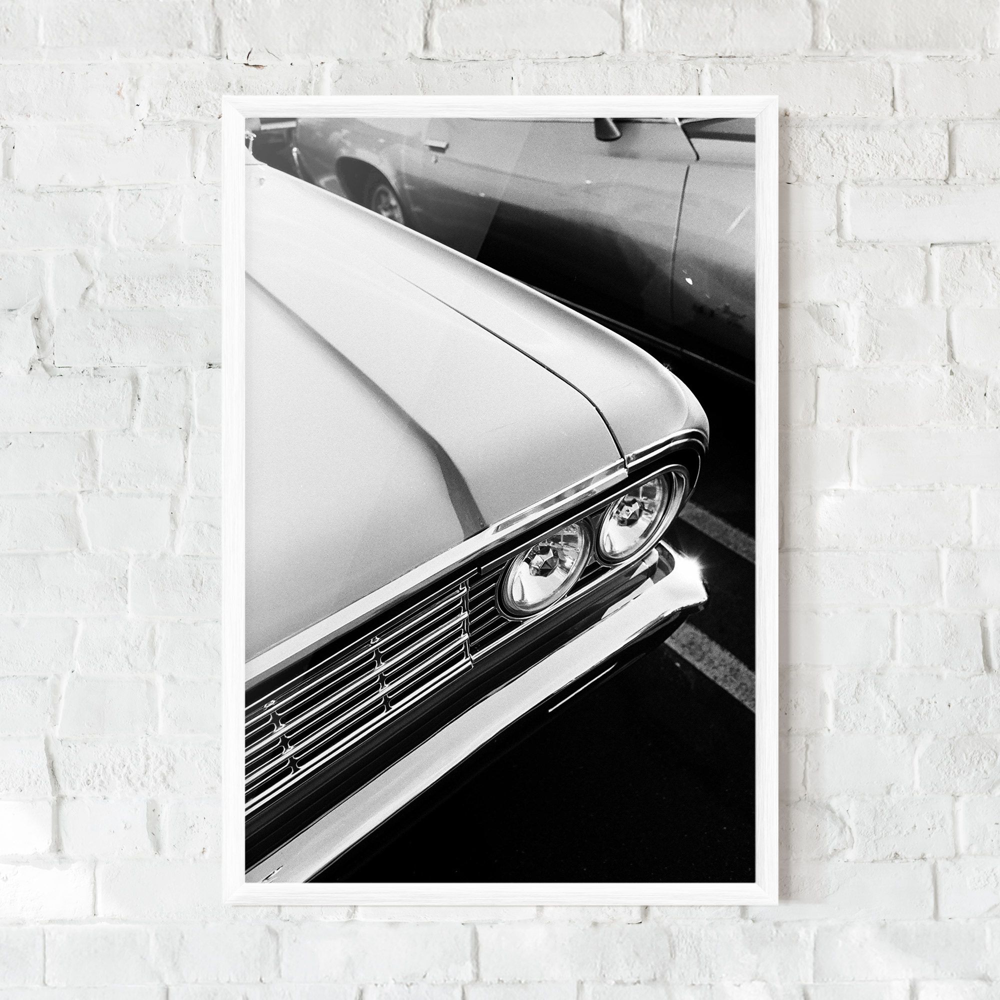 Grey Vintage Car mockup 0