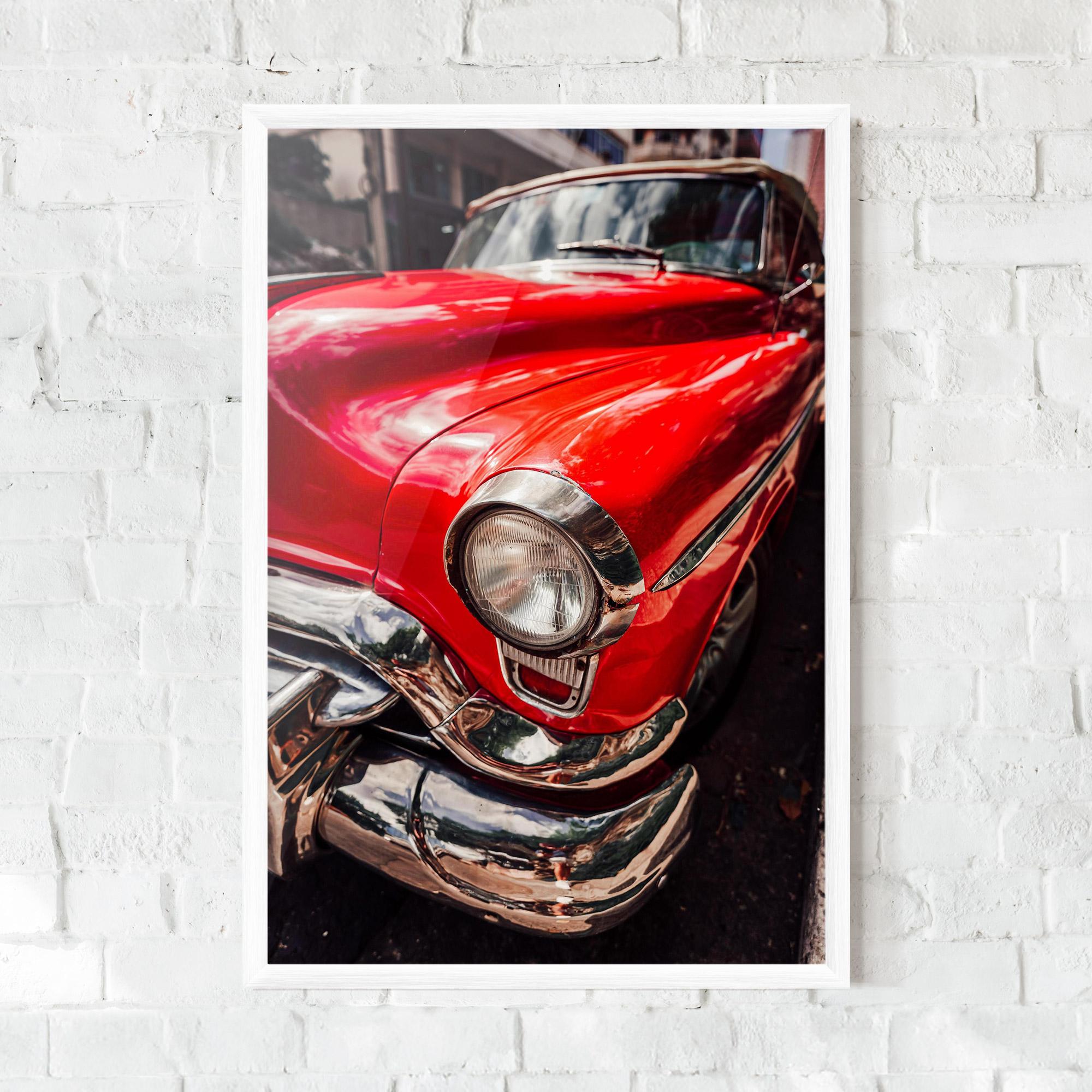 Gerahmte Poster Shiny Old Car mockup 0