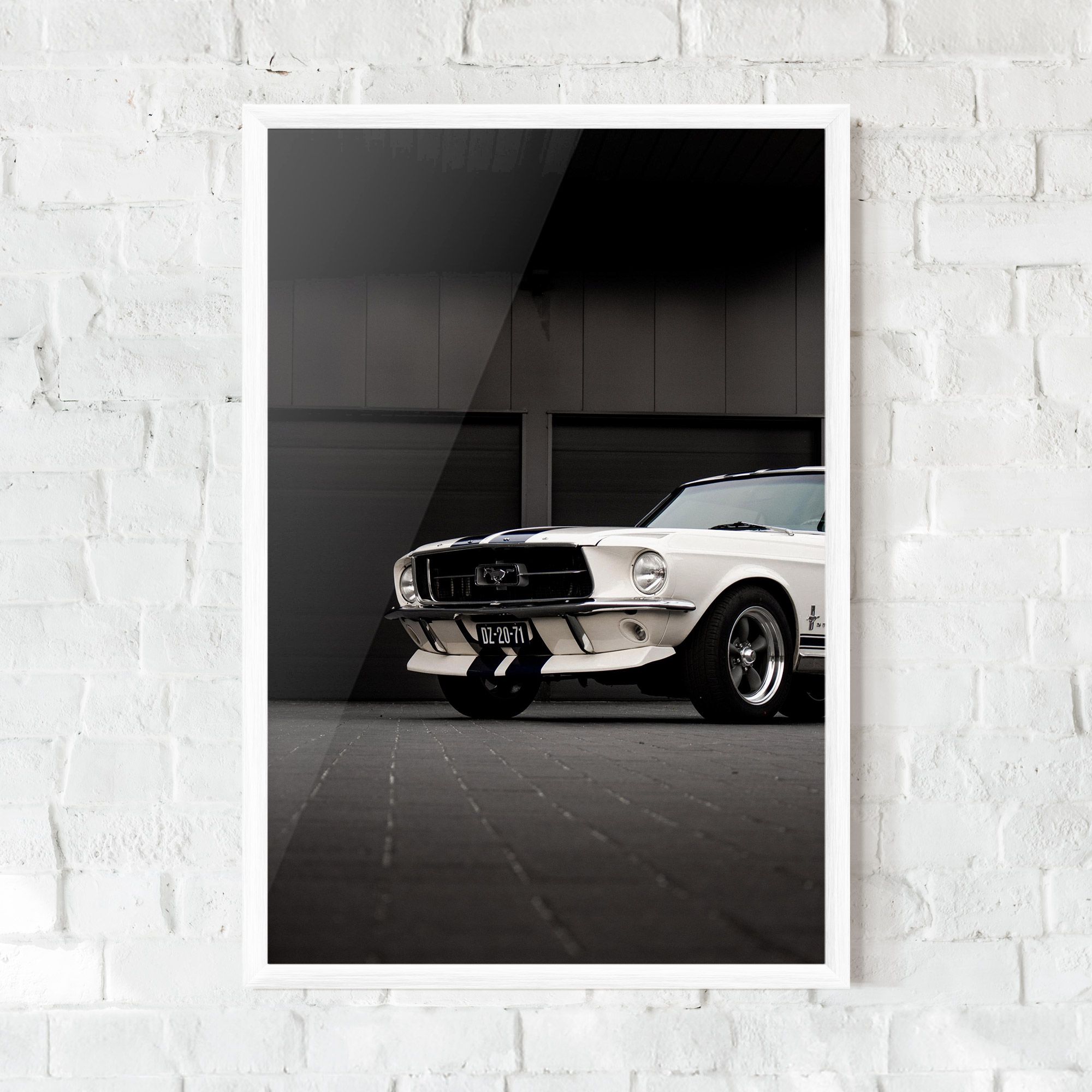 White Vintage Car mockup 0