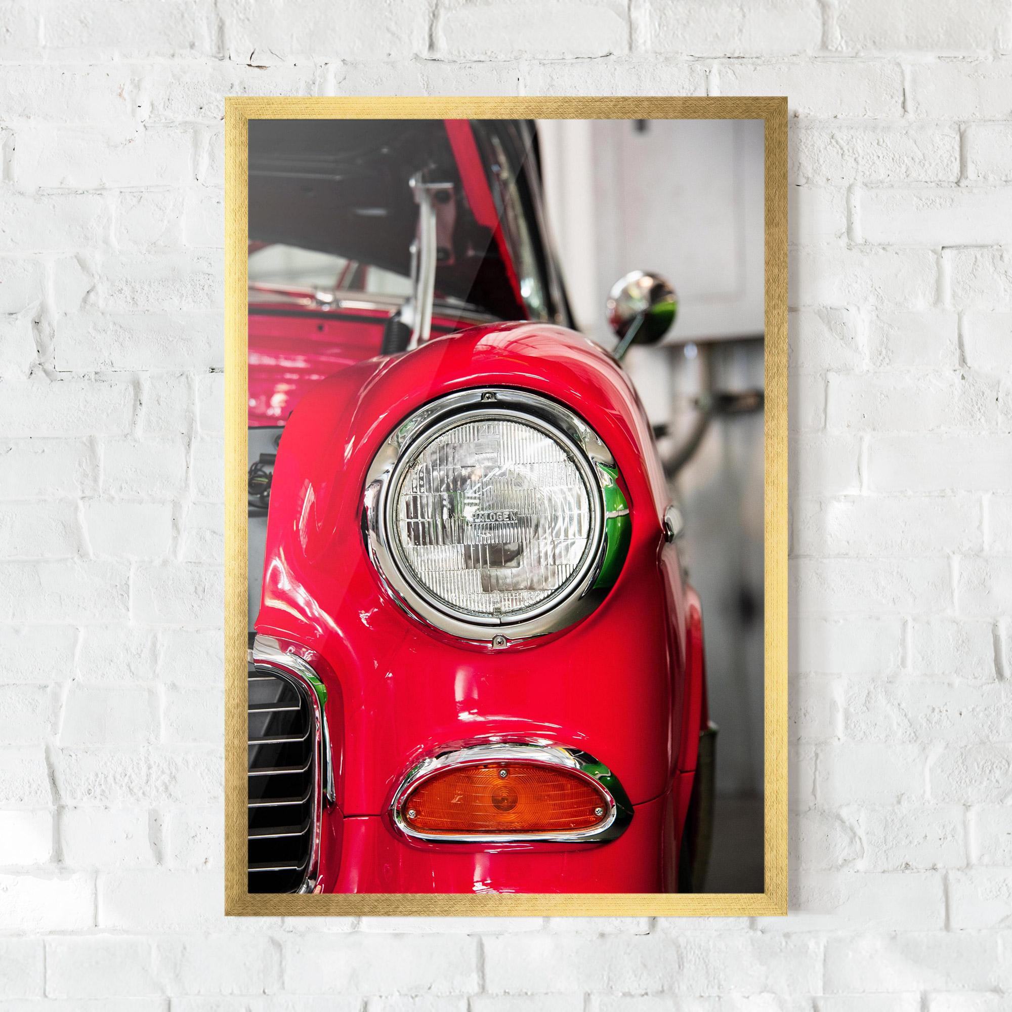 Gerahmte Poster Closeup Red Car mockup 0