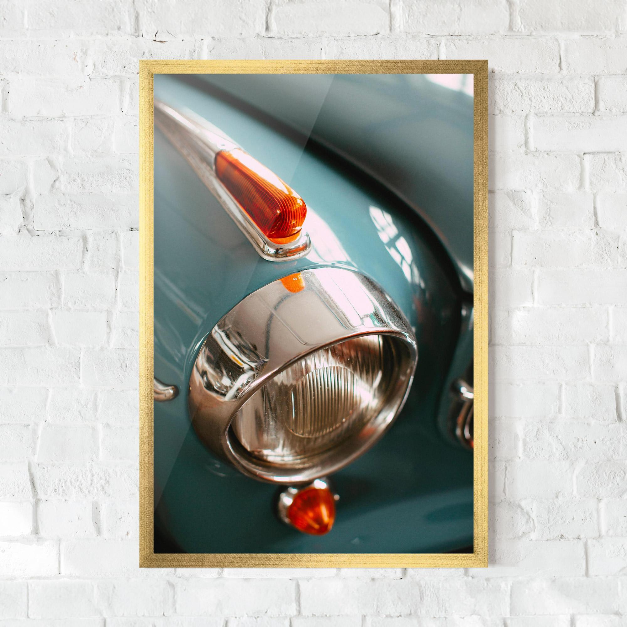 Gerahmte Poster Green Closeup Car mockup 0