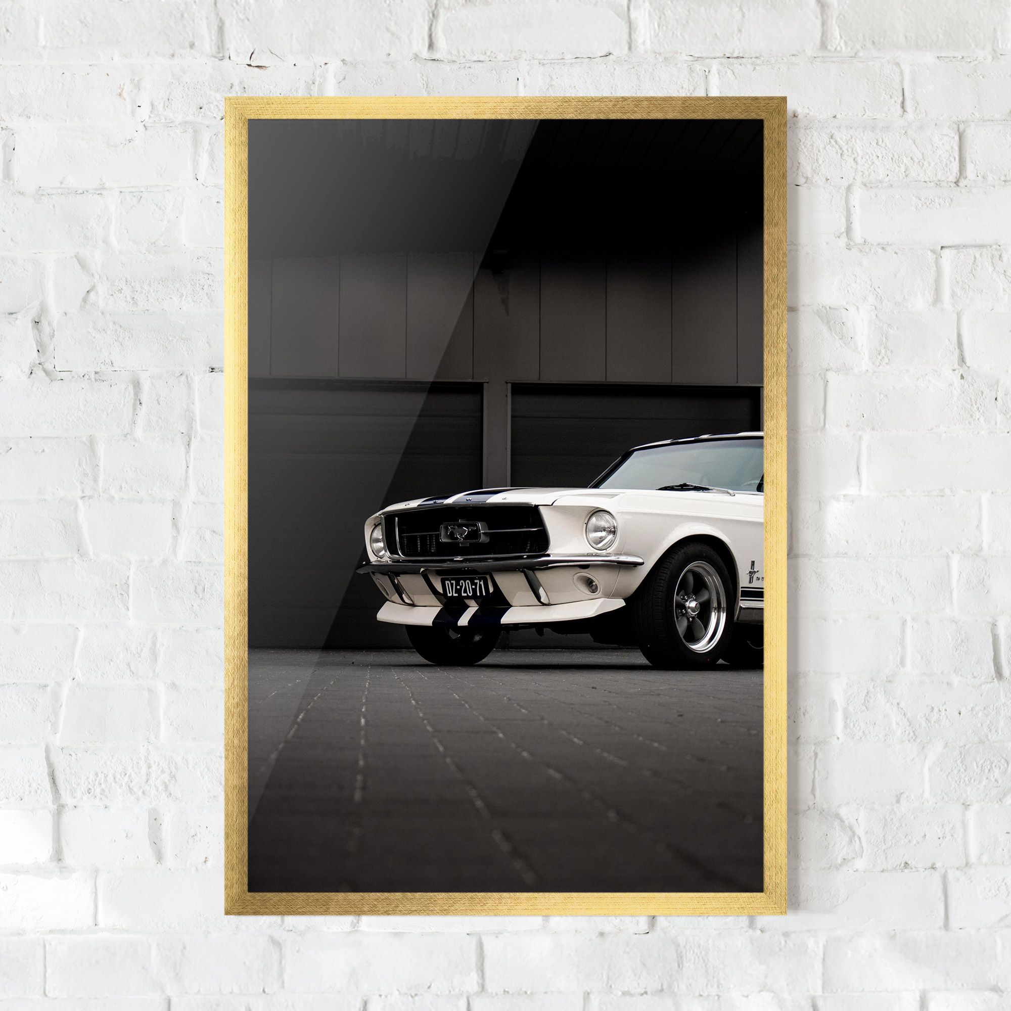 White Vintage Car mockup 0