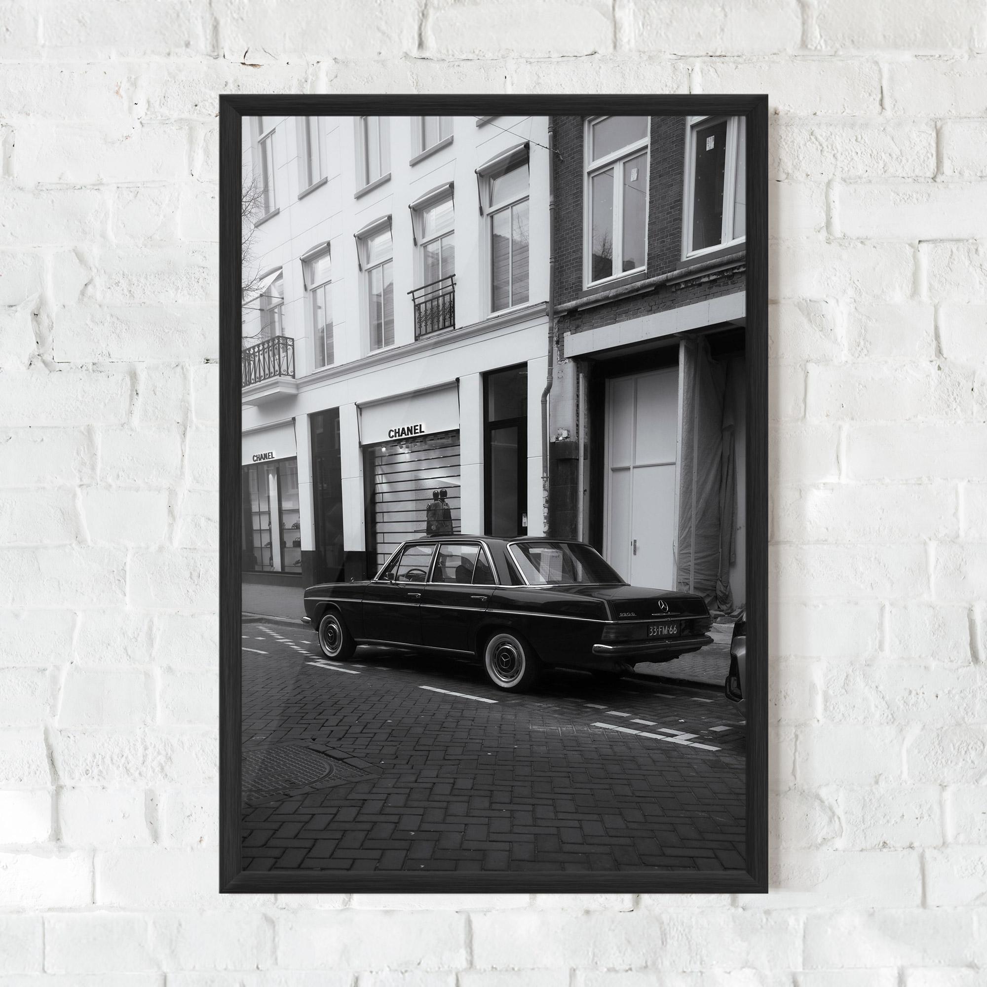 Gerahmte Poster Black Old Car mockup 0