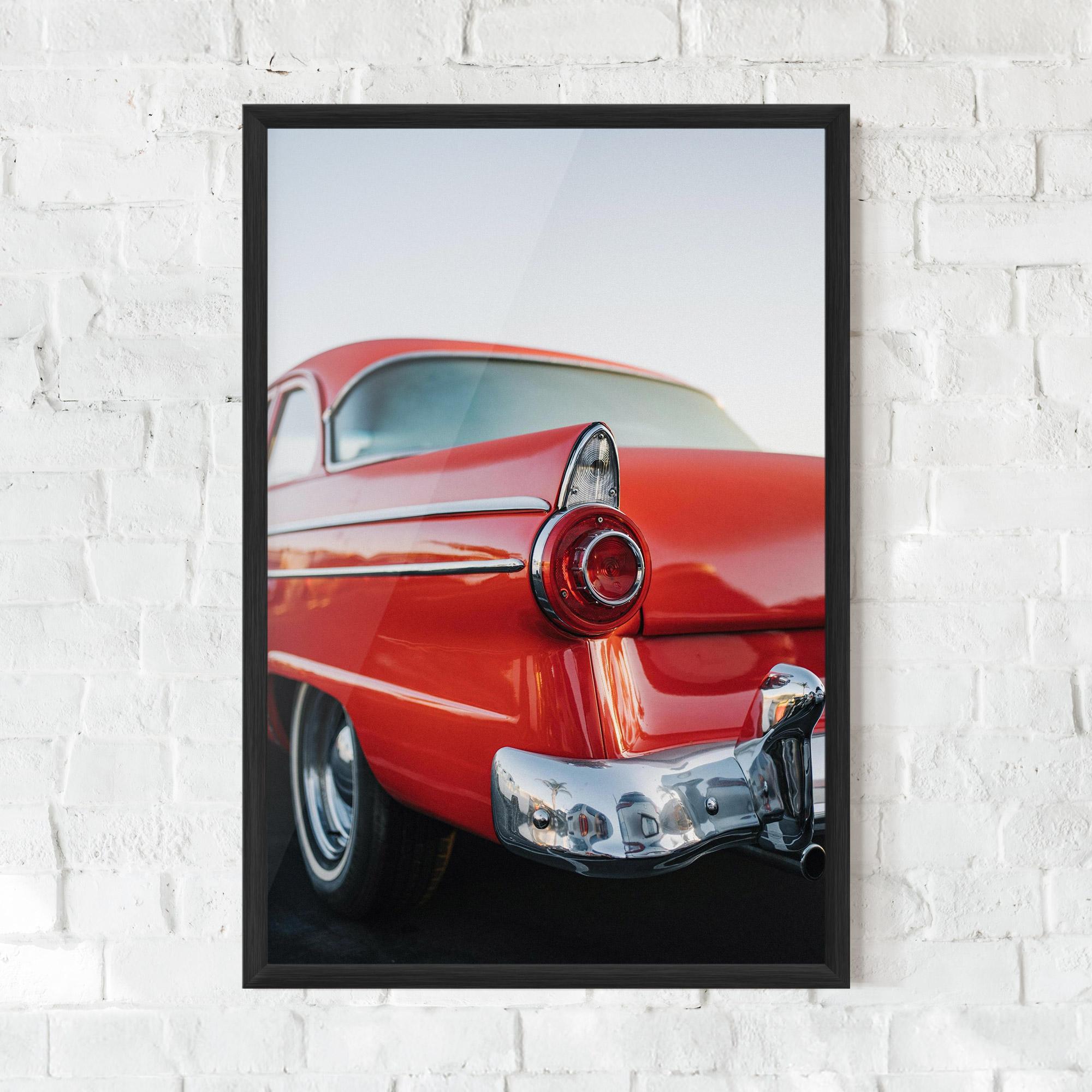 Gerahmte Poster Car Classic Red mockup 0
