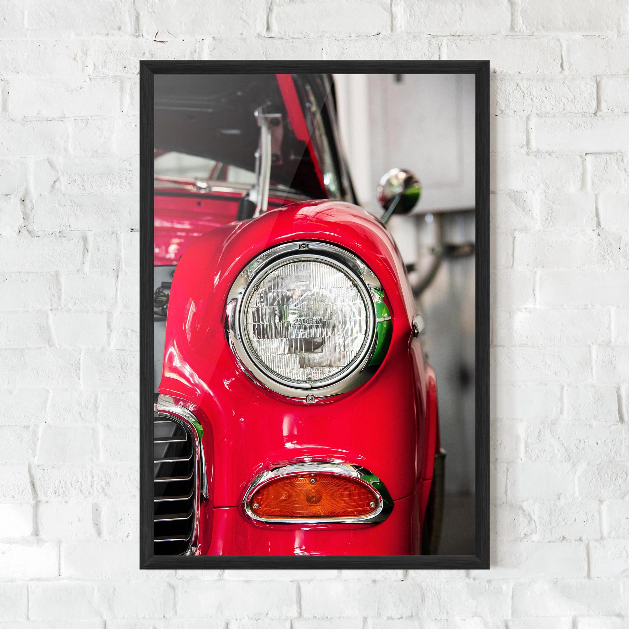 Gerahmte Poster Closeup Red Car mockup 0