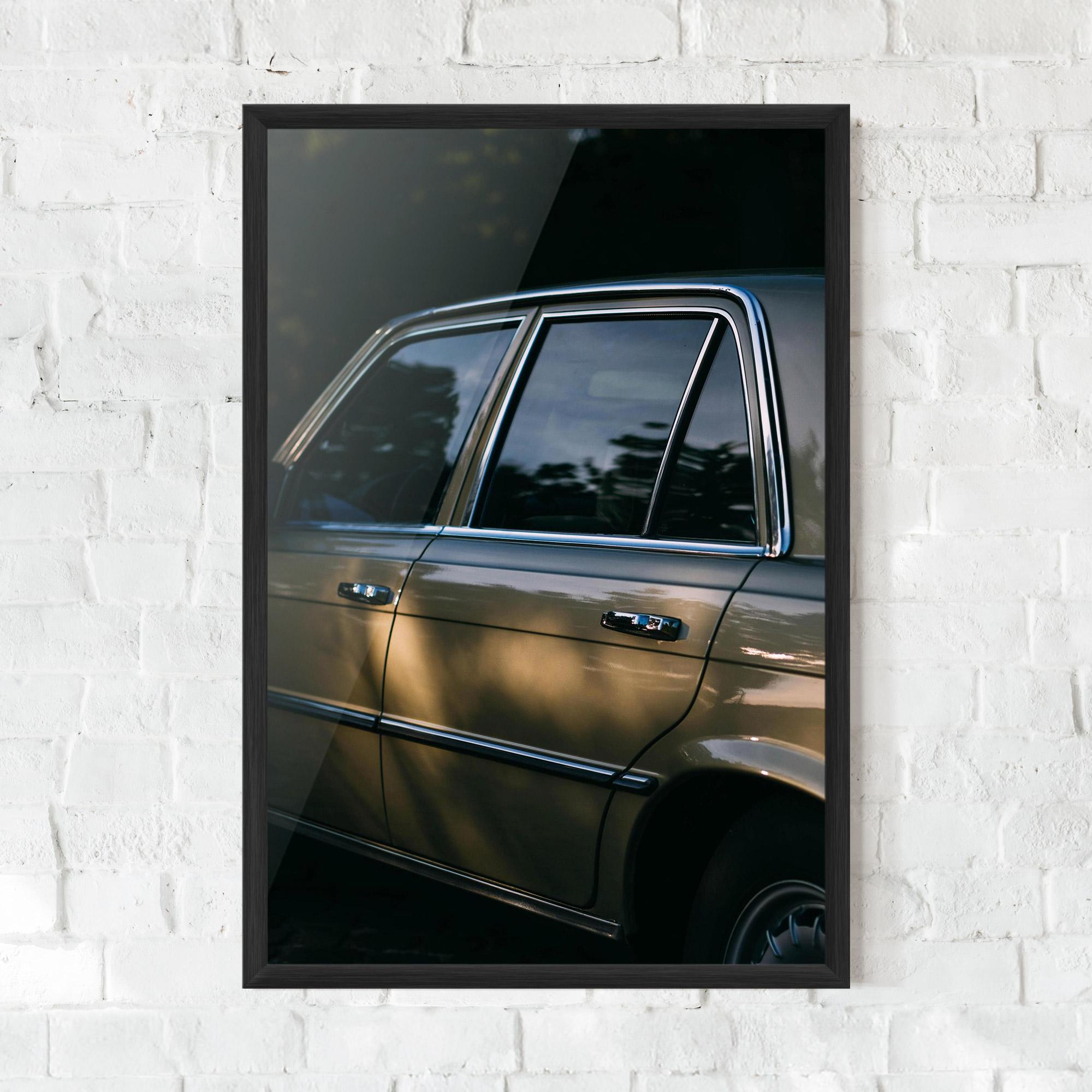 Gerahmte Poster Cream Old Car mockup 0