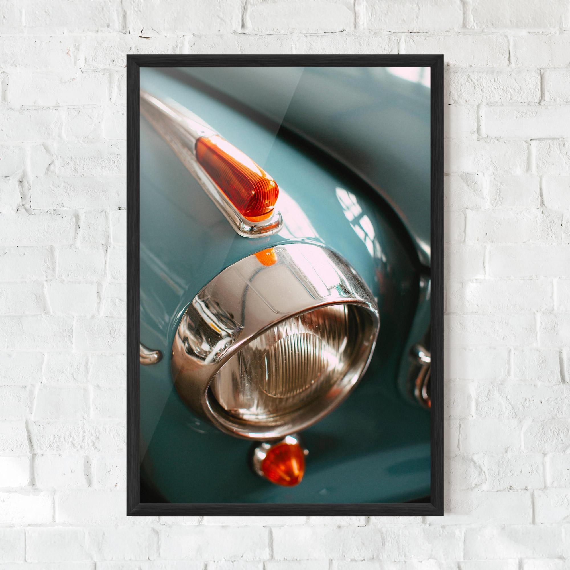 Gerahmte Poster Green Closeup Car mockup 0