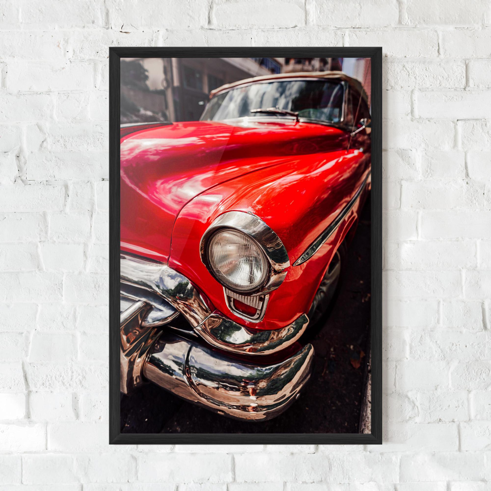 Gerahmte Poster Shiny Old Car mockup 0