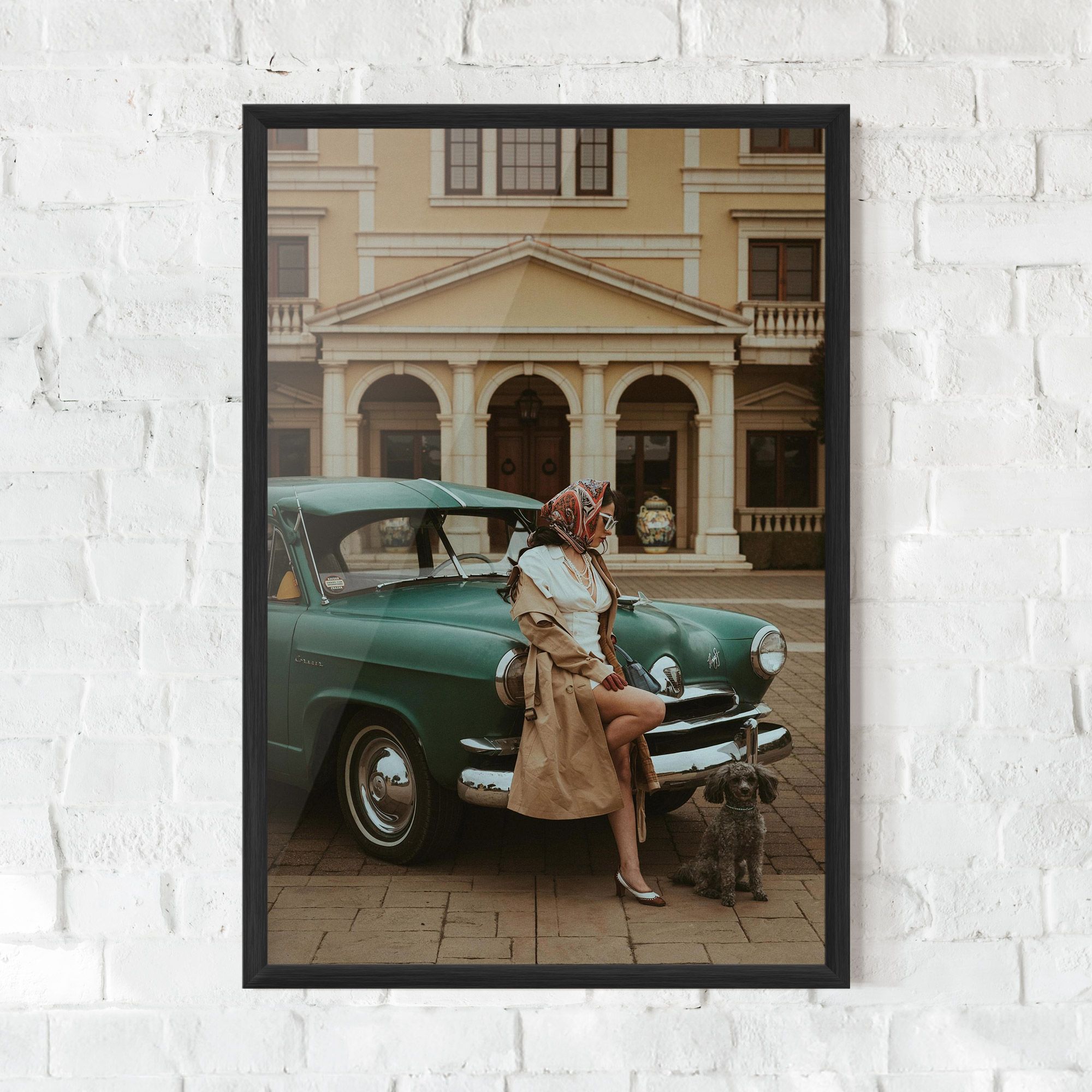 Vintage Lady Car mockup 0