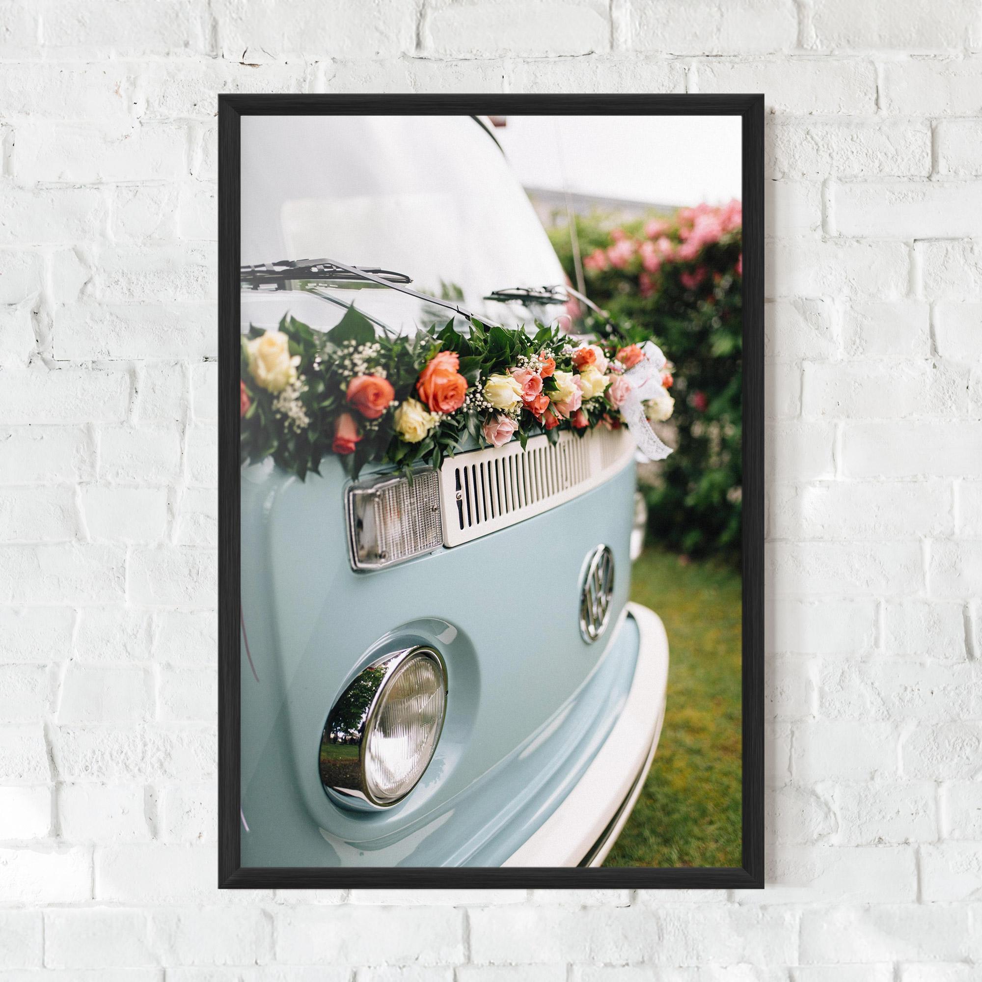 Gerahmte Poster Vintage Rose Van mockup 0
