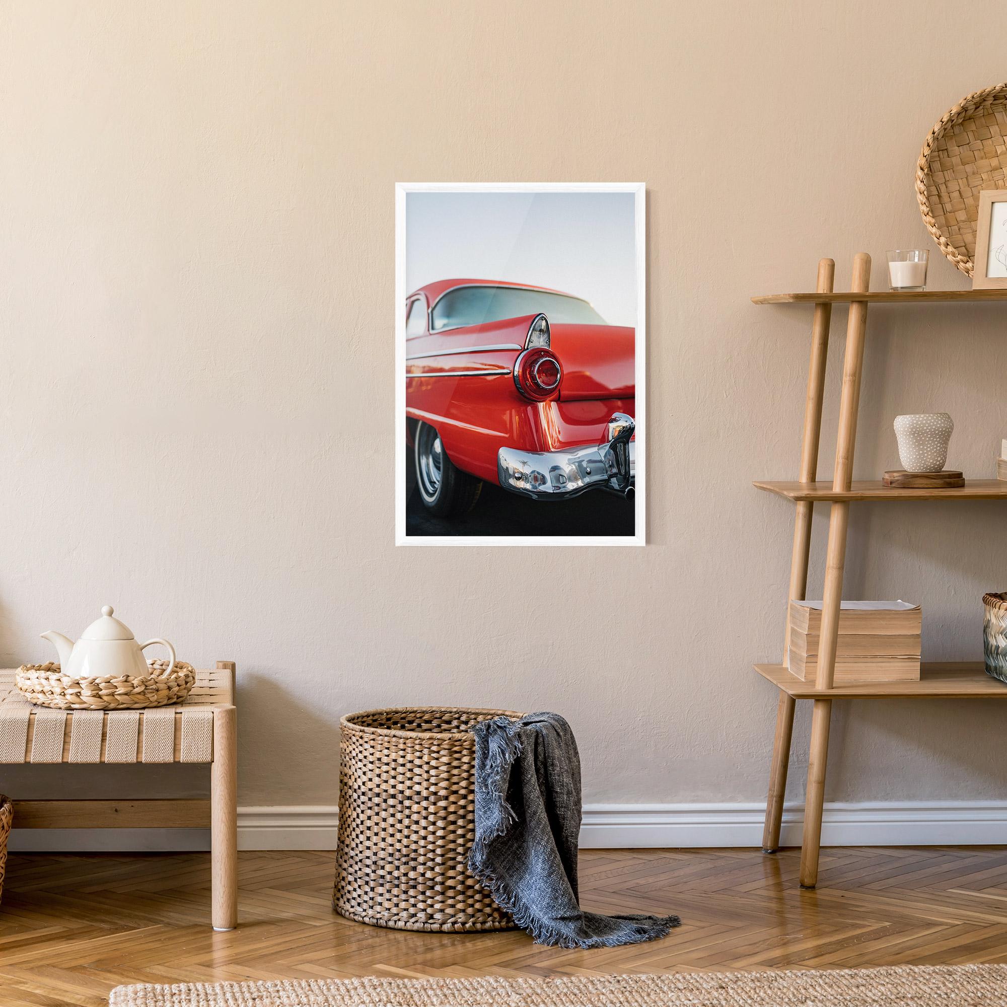 Gerahmte Poster Car Classic Red mockup 9