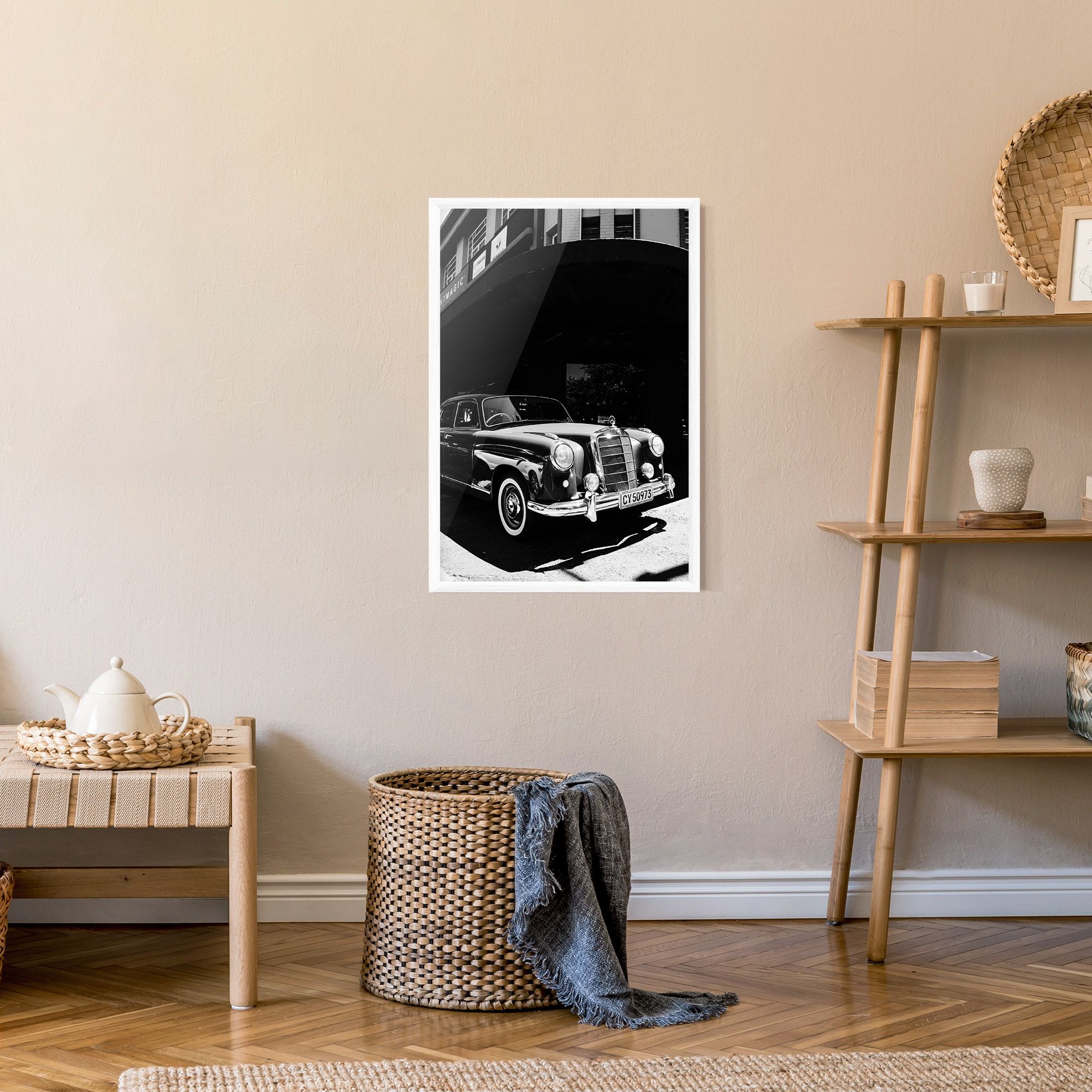 Old Black Car mockup 9