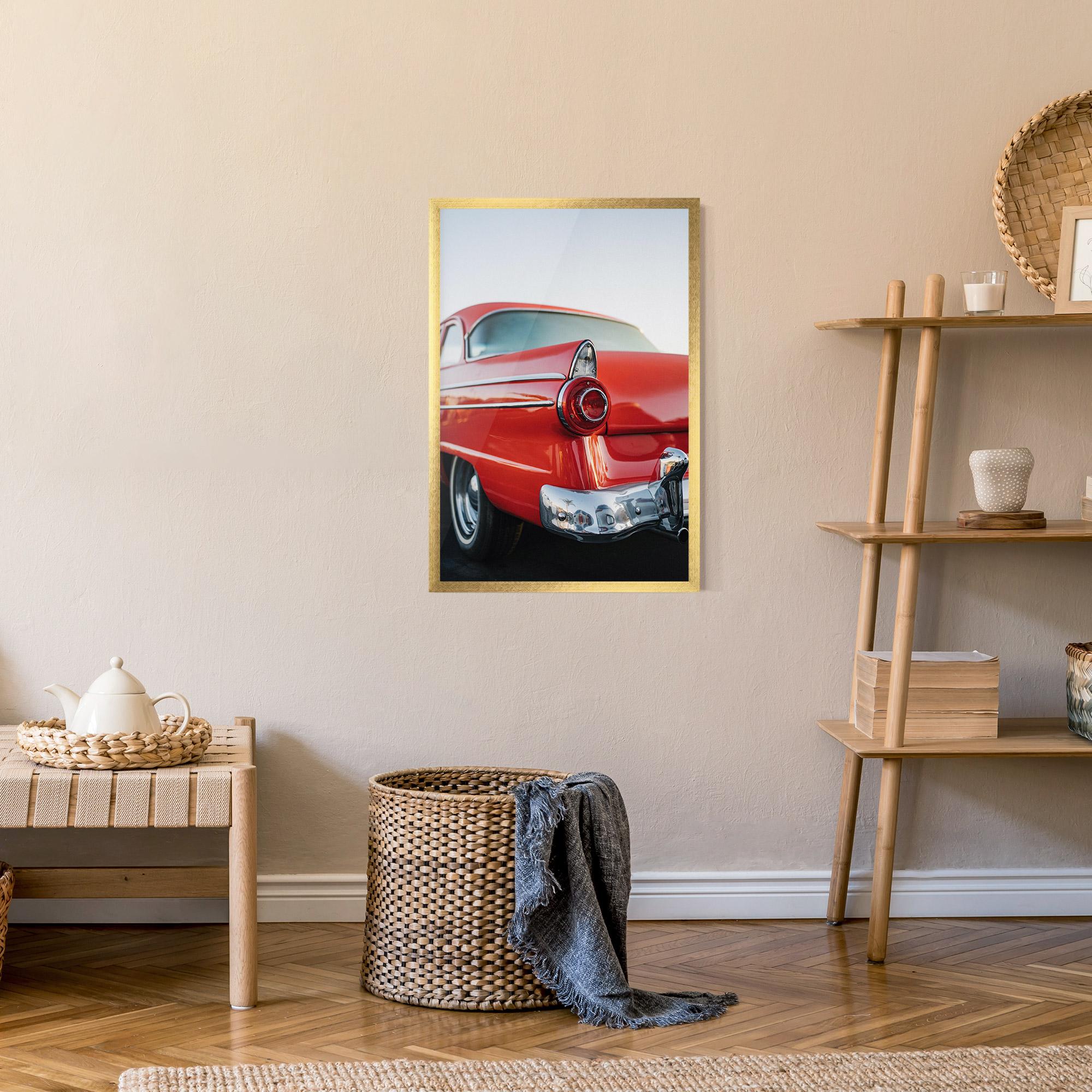 Gerahmte Poster Car Classic Red mockup 9