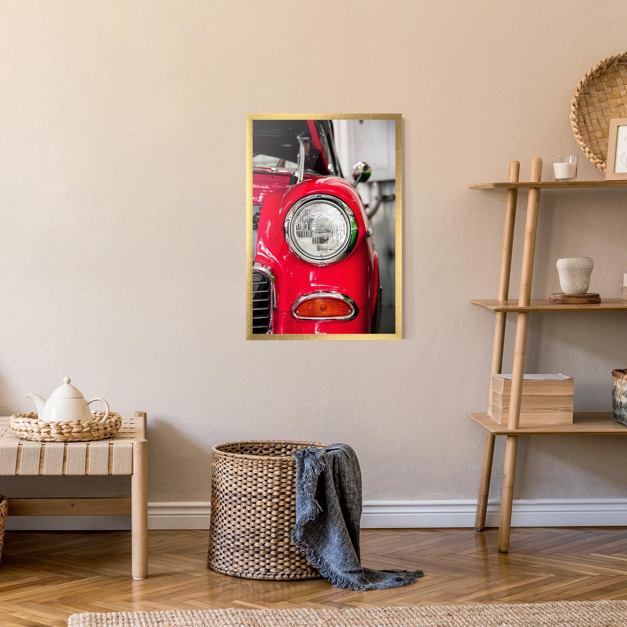Gerahmte Poster Closeup Red Car mockup 9