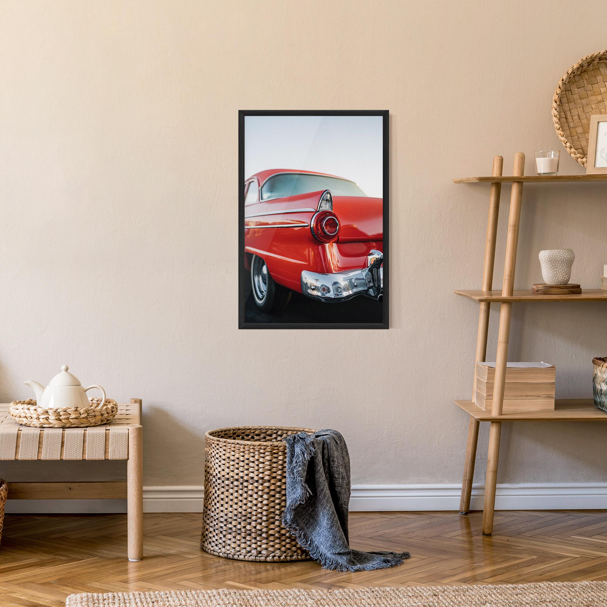 Gerahmte Poster Car Classic Red mockup 9