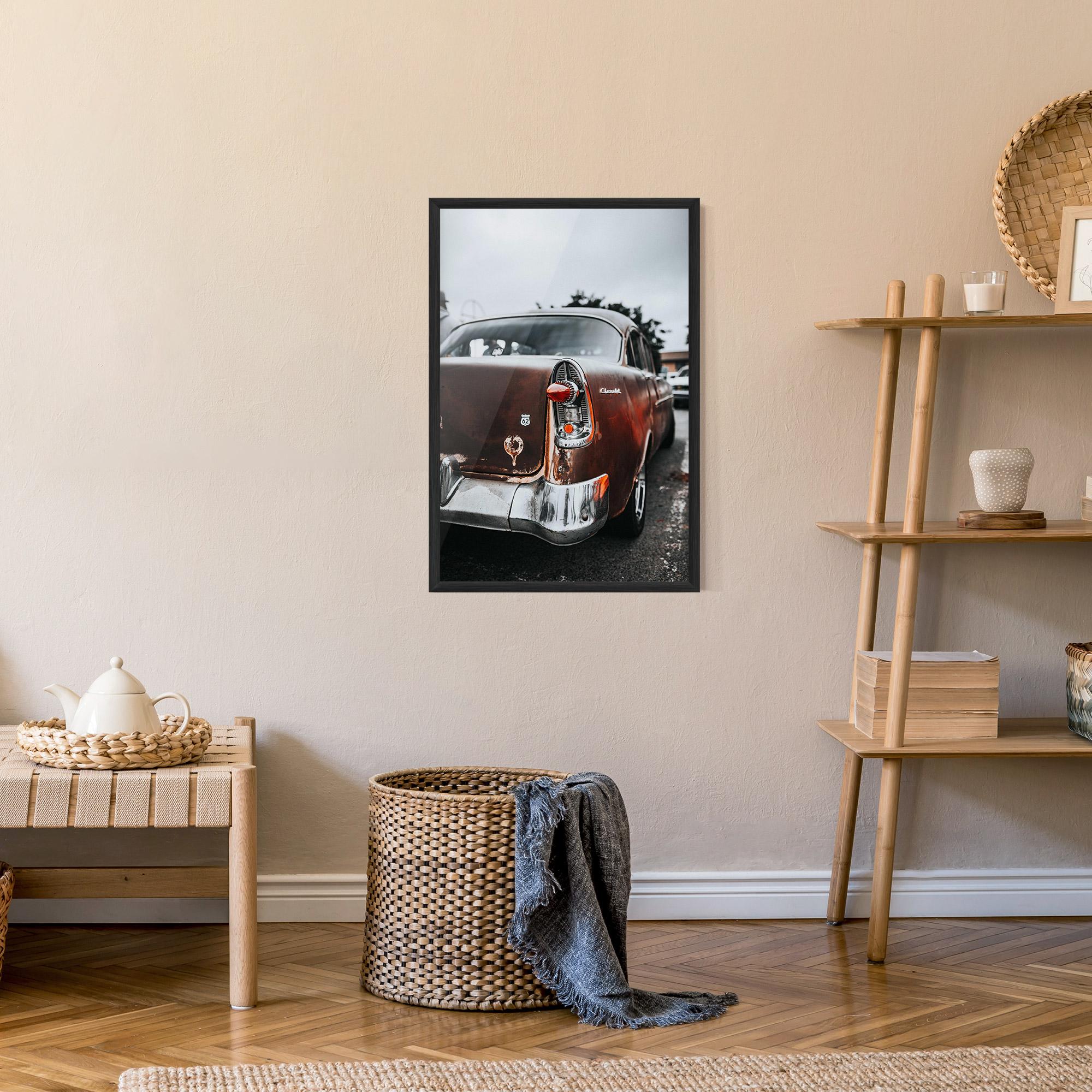 Gerahmte Poster Car Old Brown mockup 9