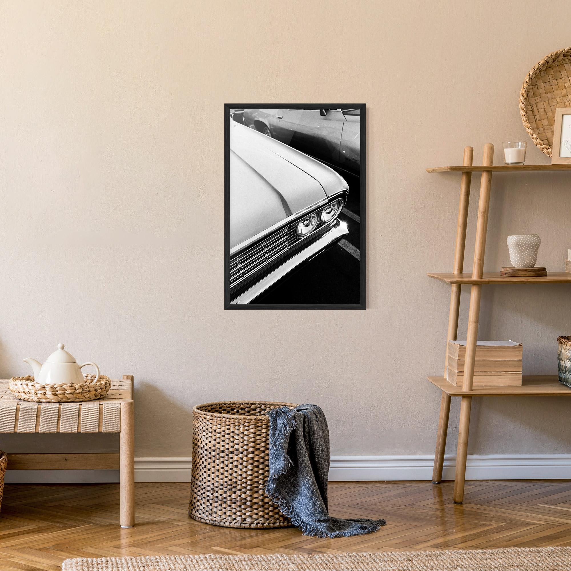 Gerahmte Poster Grey Vintage Car mockup 9