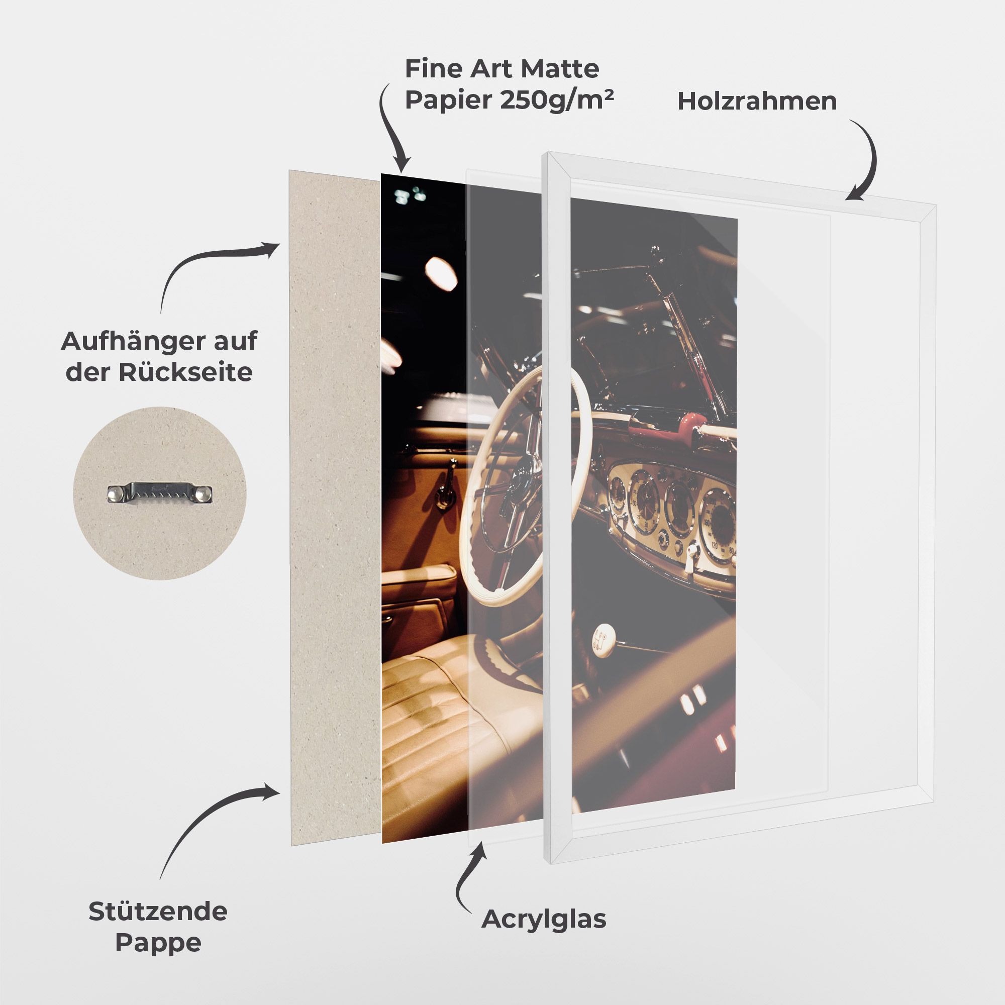 White Steering Wheel mockup 1
