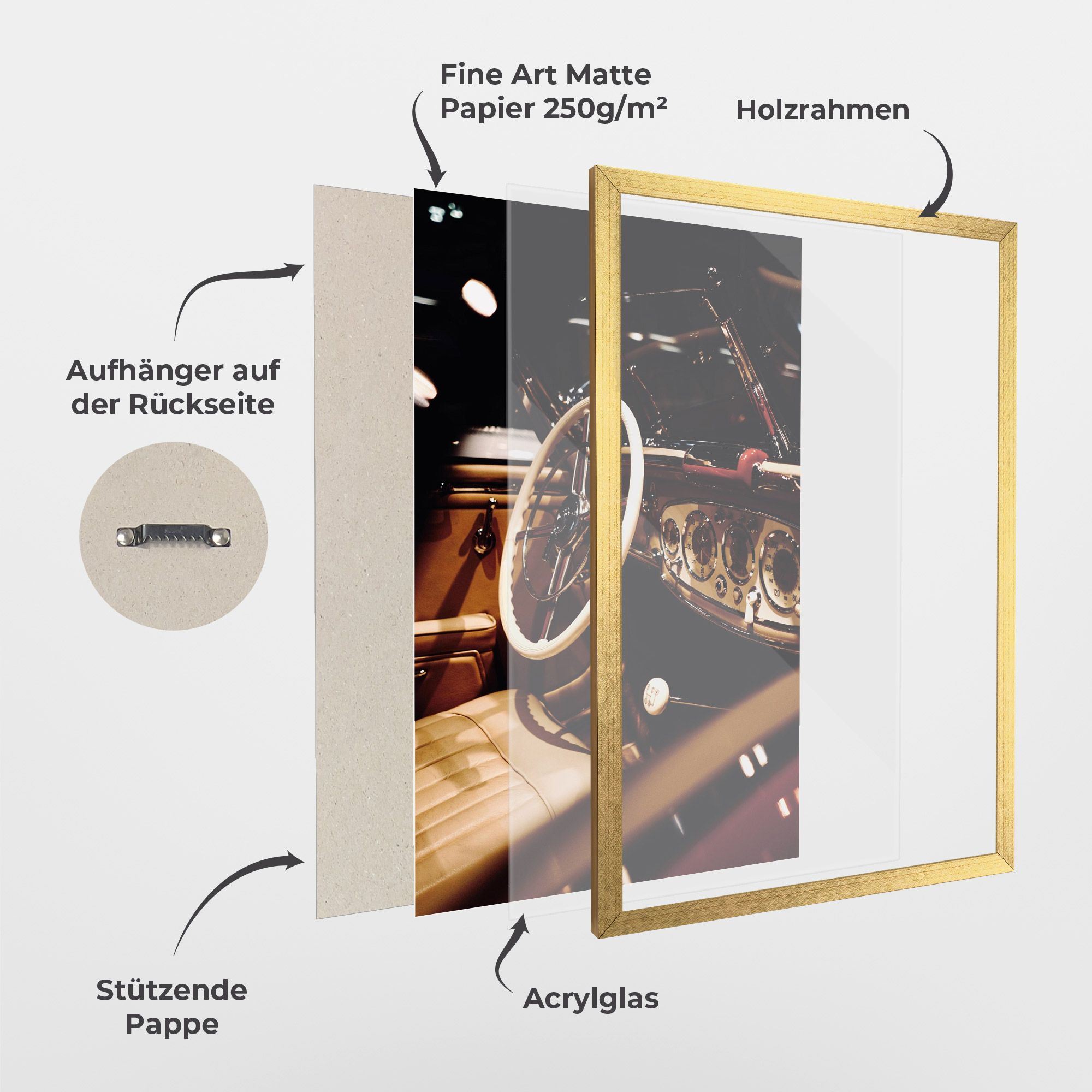 White Steering Wheel mockup 1