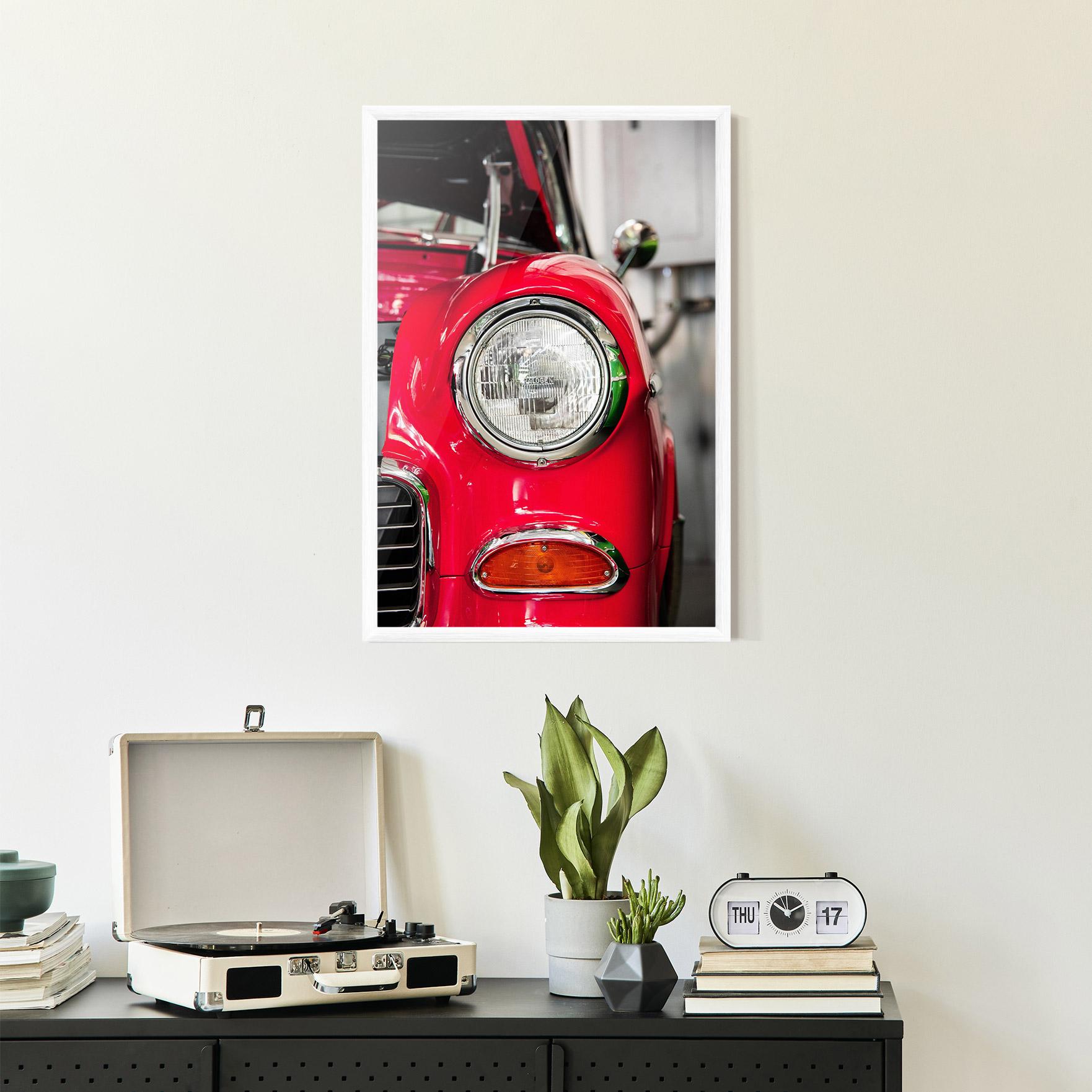 Gerahmte Poster Closeup Red Car mockup 2