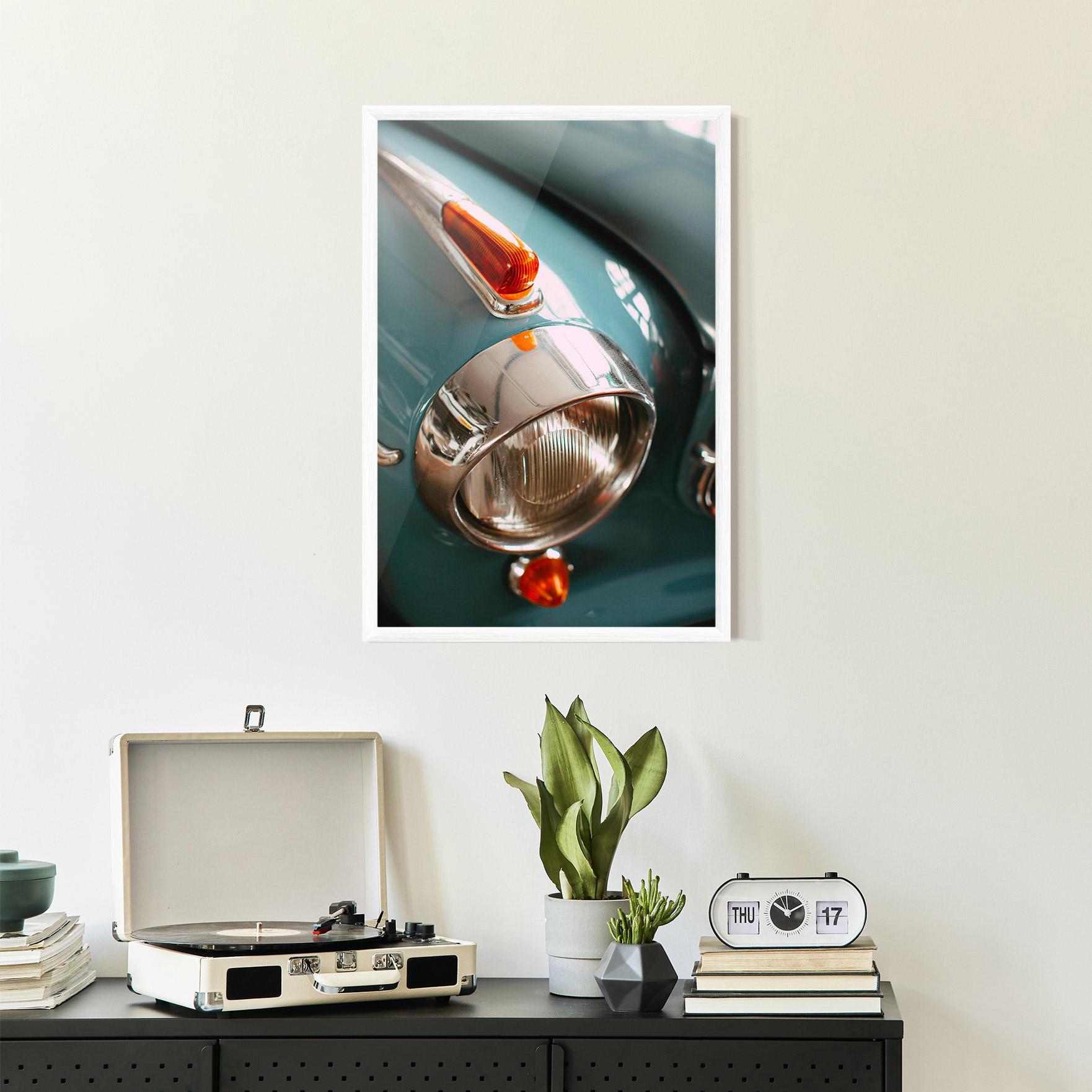 Gerahmte Poster Green Closeup Car mockup 2