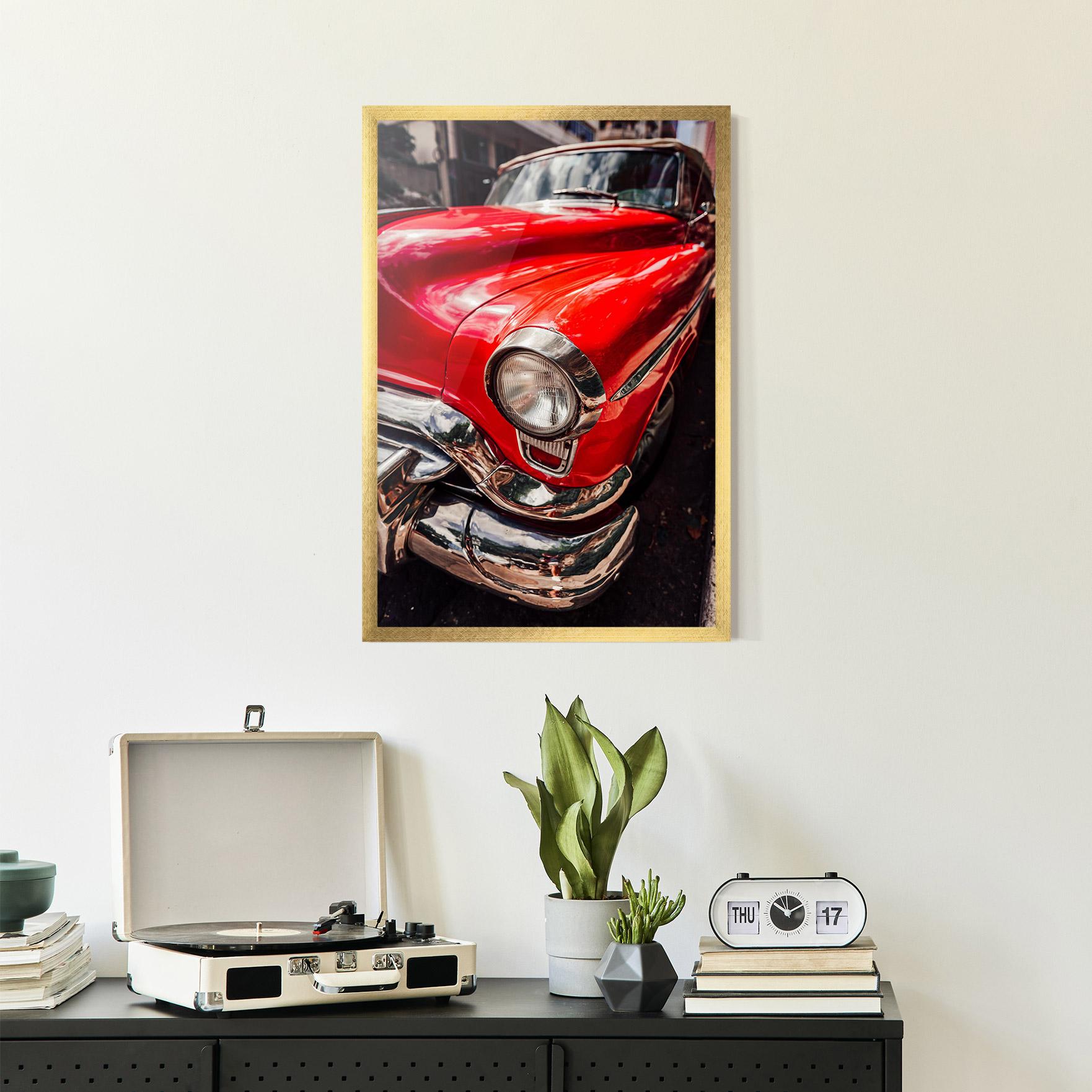 Gerahmte Poster Shiny Old Car mockup 2