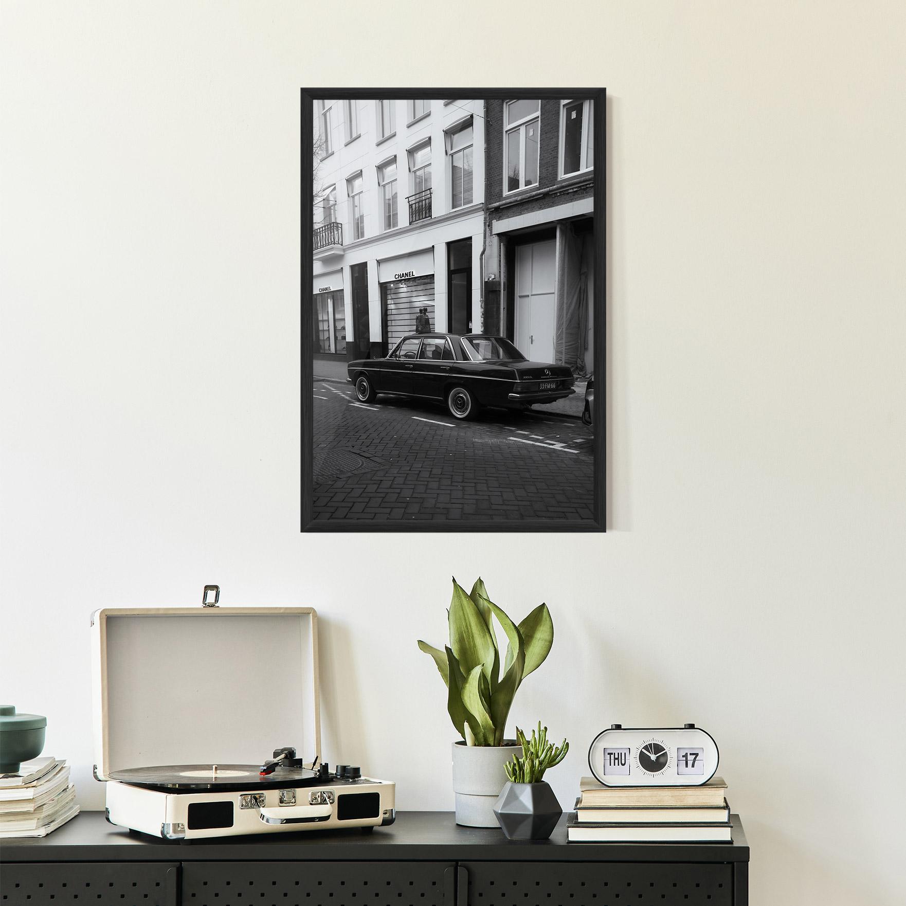 Gerahmte Poster Black Old Car mockup 2