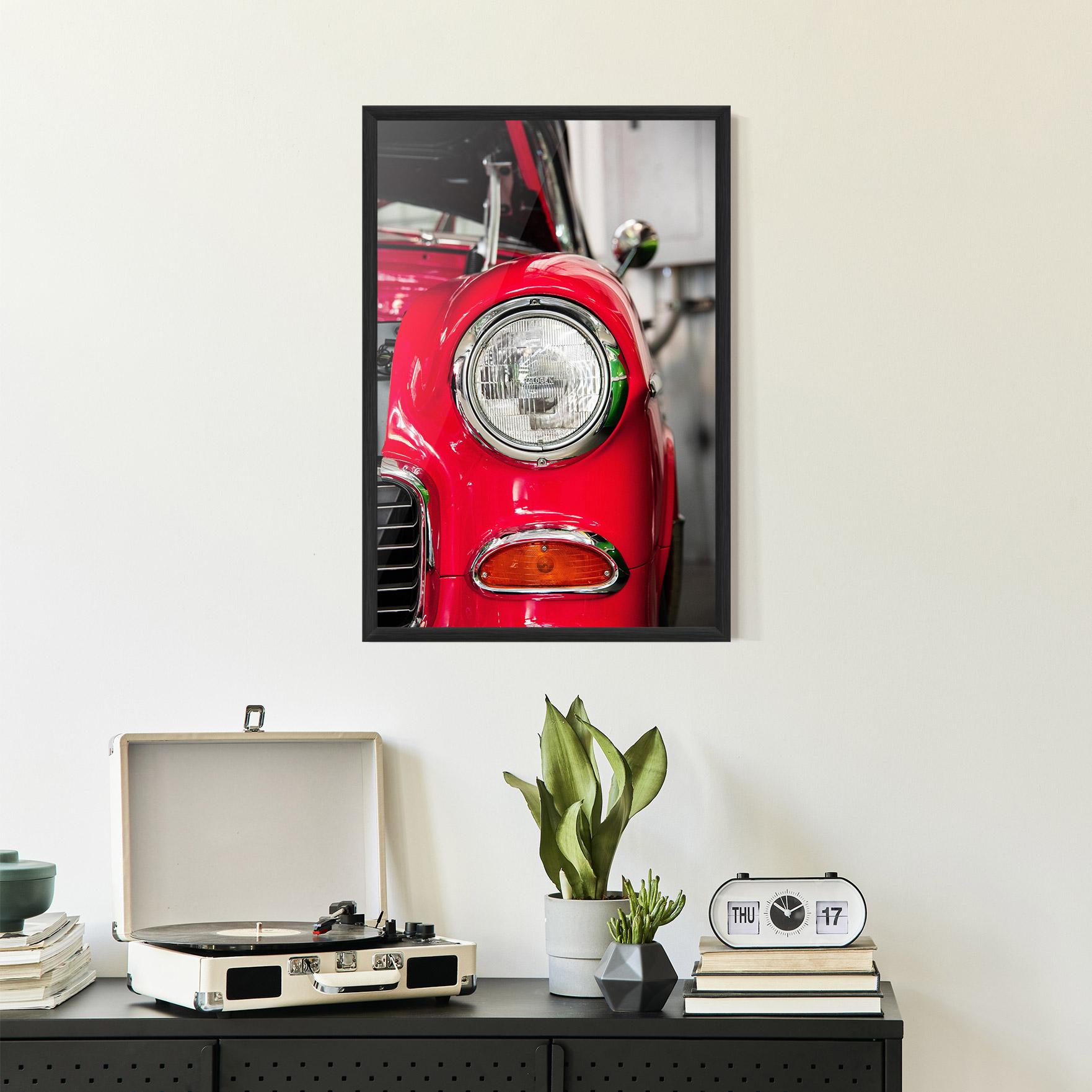Gerahmte Poster Closeup Red Car mockup 2