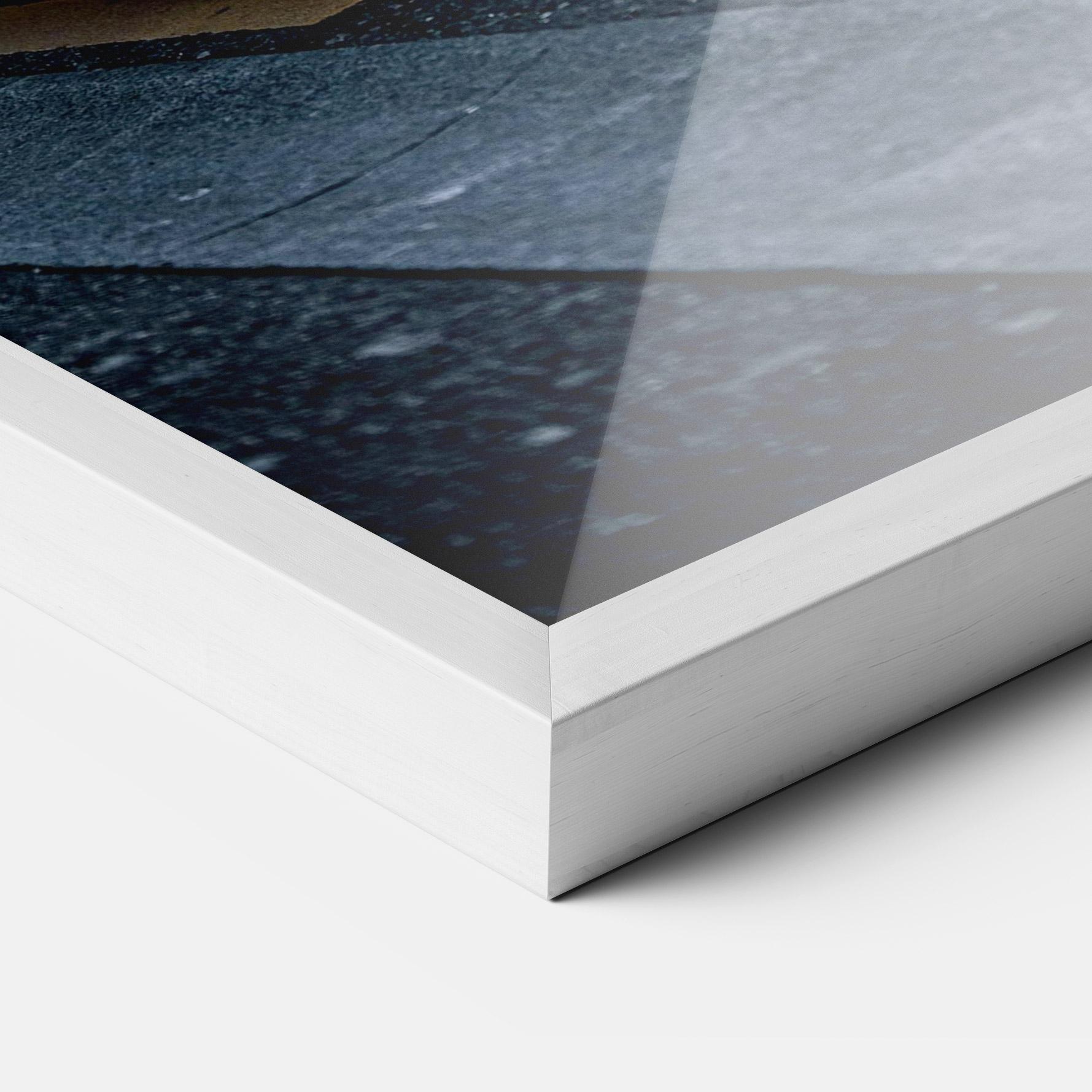 Gerahmte Poster Vintage White Car mockup 3