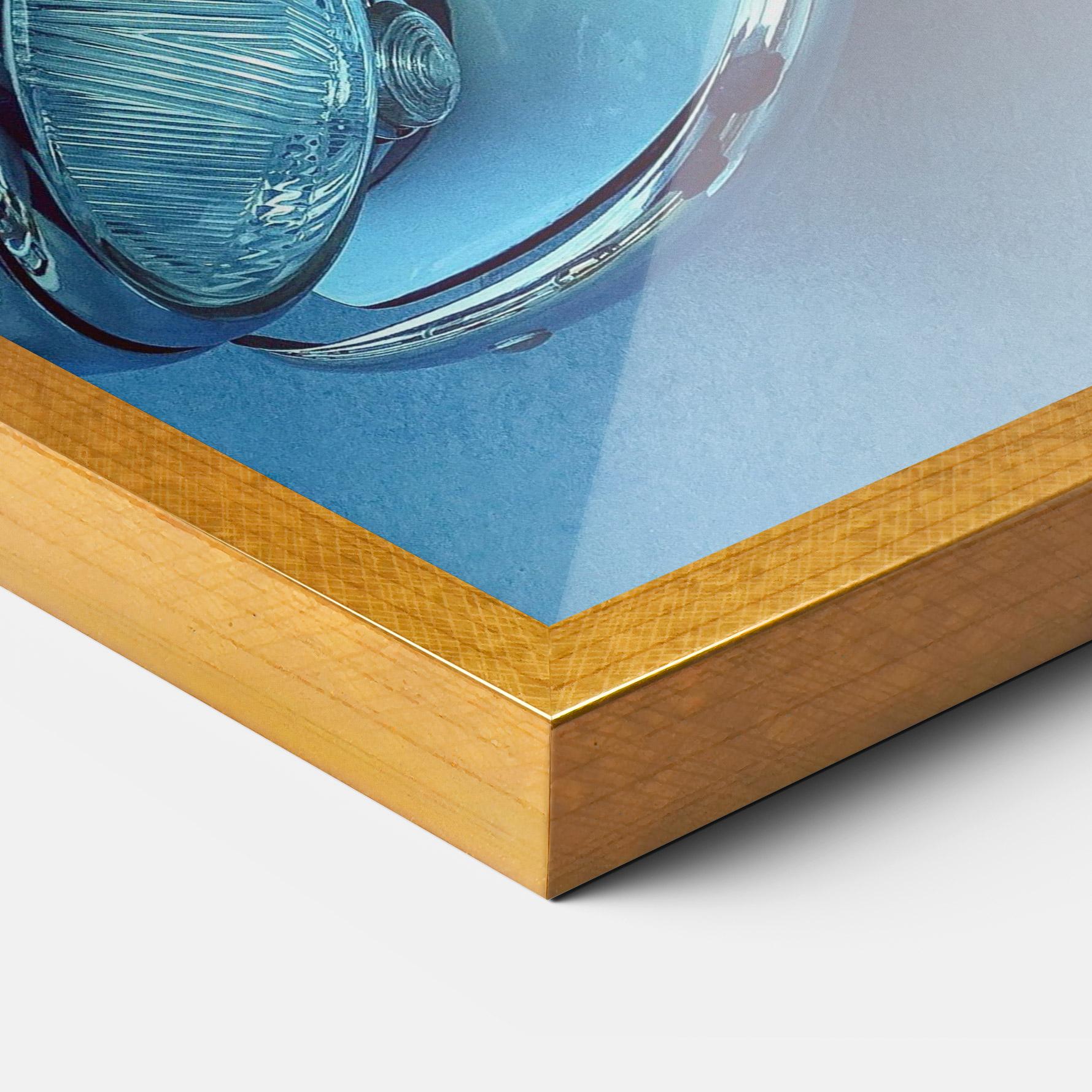 Gerahmte Poster Blue Light Car mockup 3