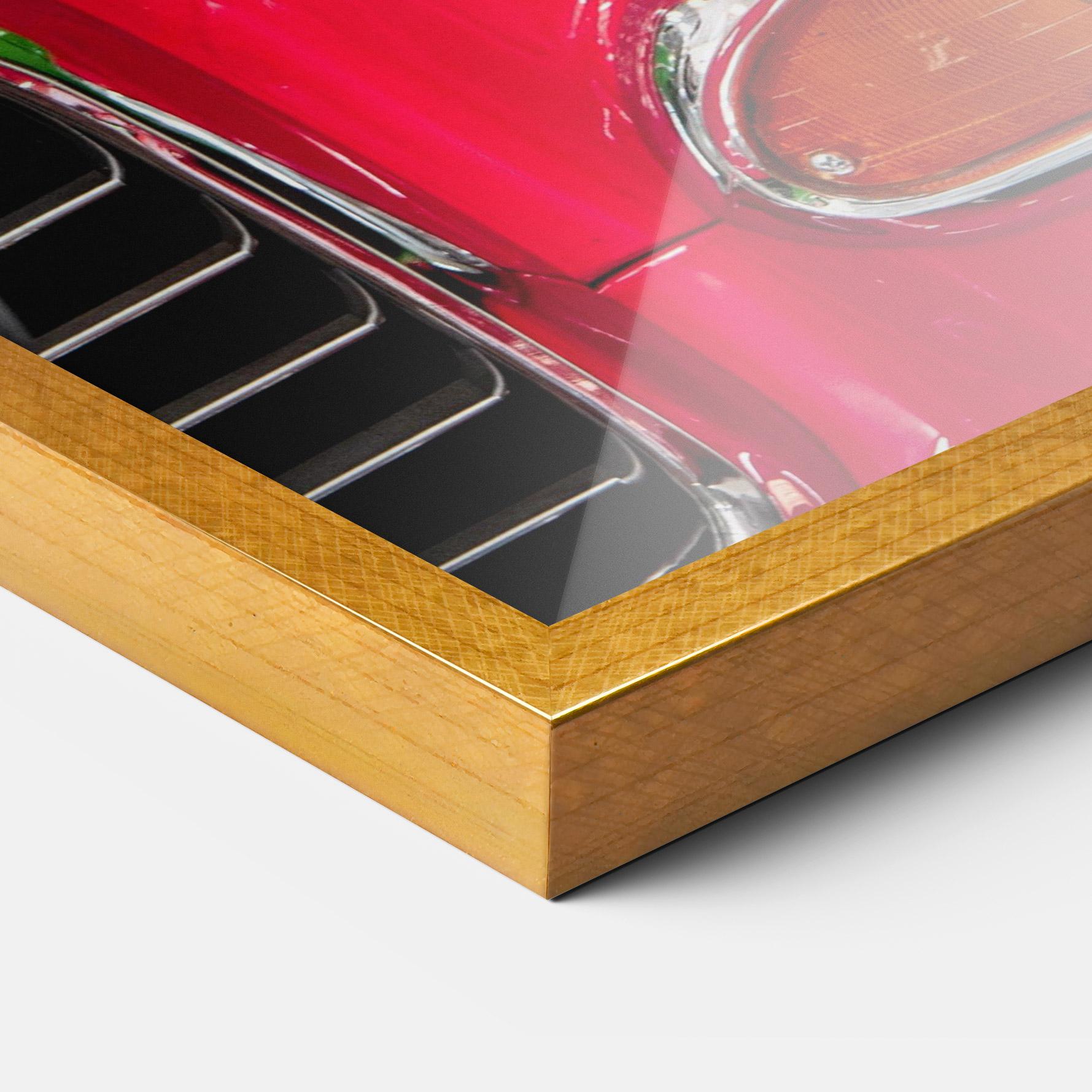 Gerahmte Poster Closeup Red Car mockup 3