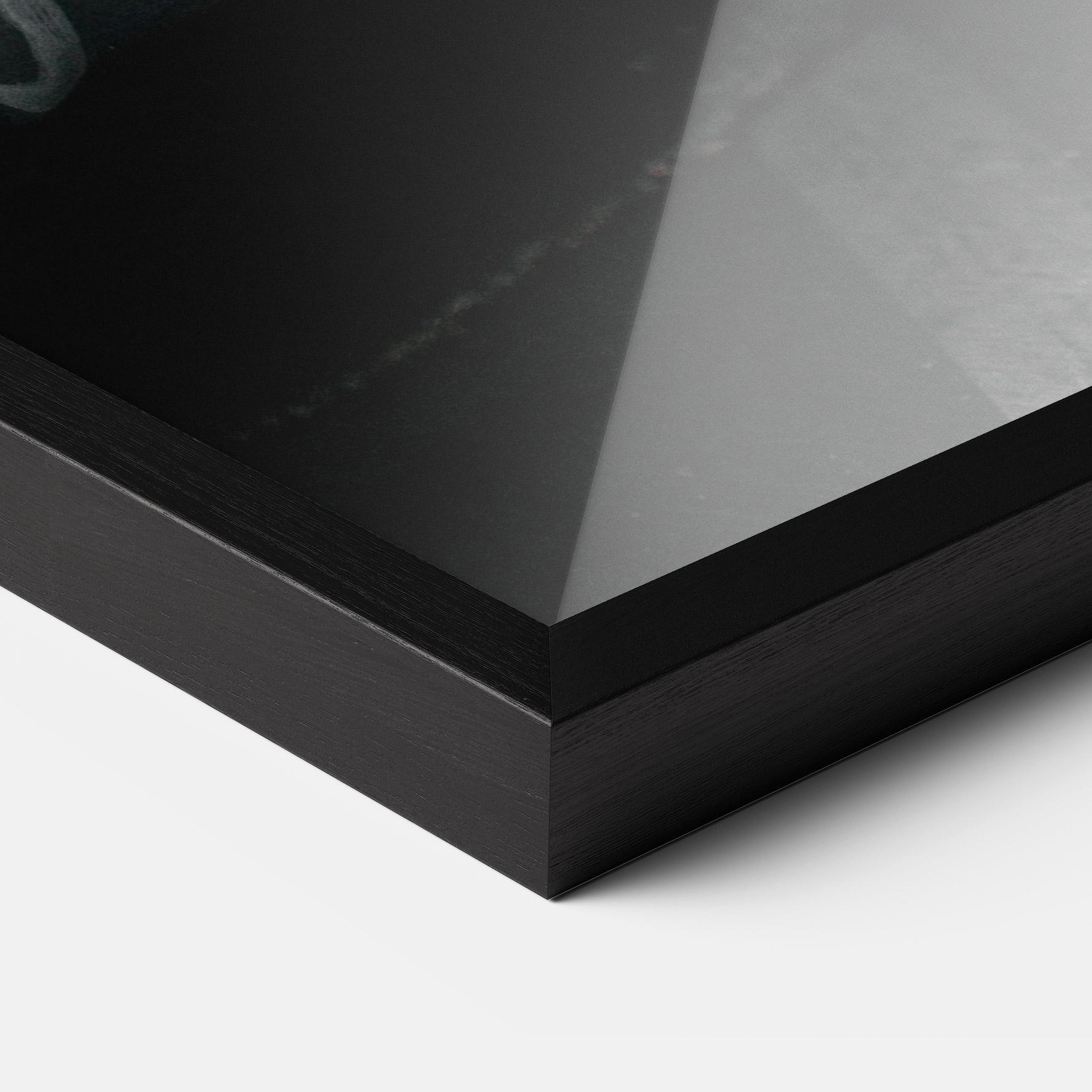 Gerahmte Poster Classic Blue Car mockup 3