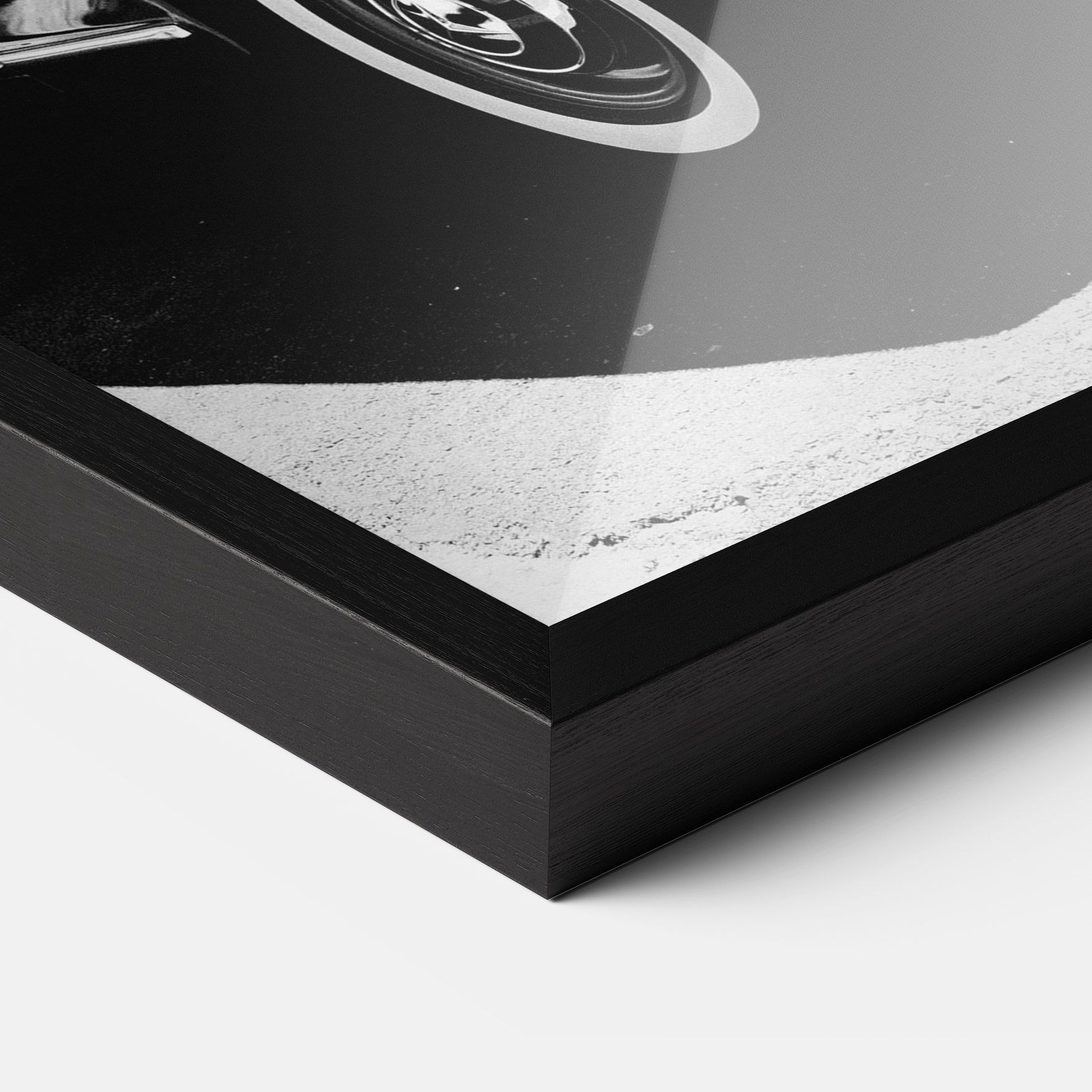 Old Black Car mockup 3