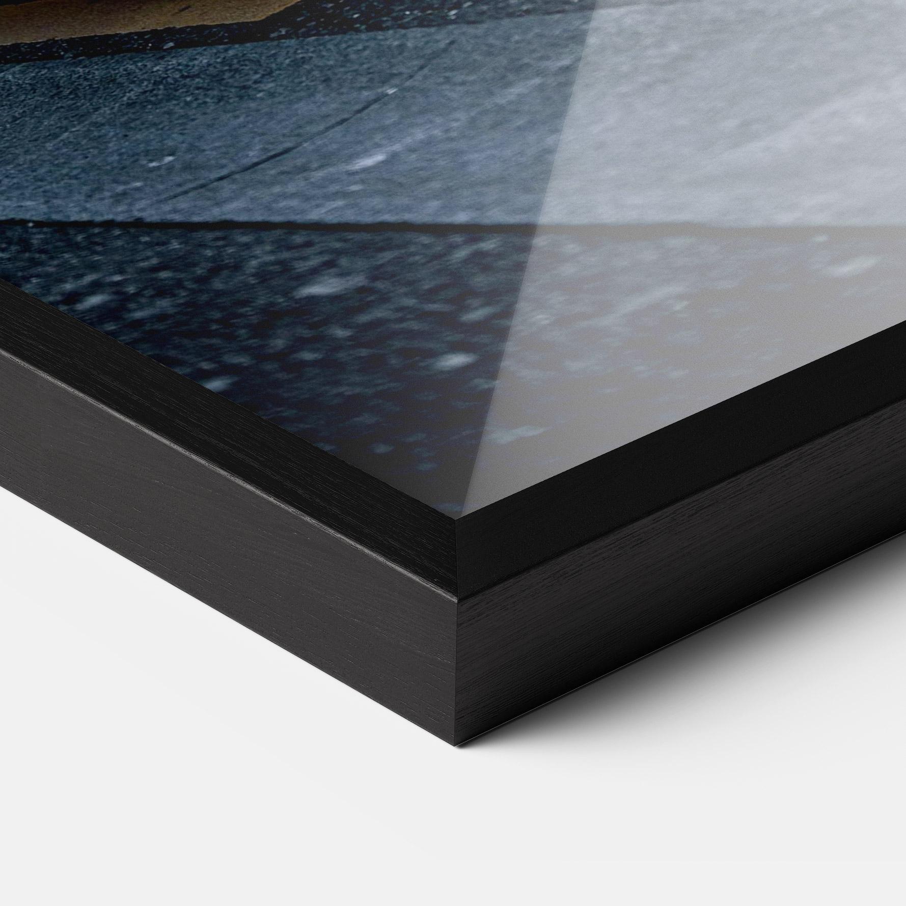 Gerahmte Poster Vintage White Car mockup 3