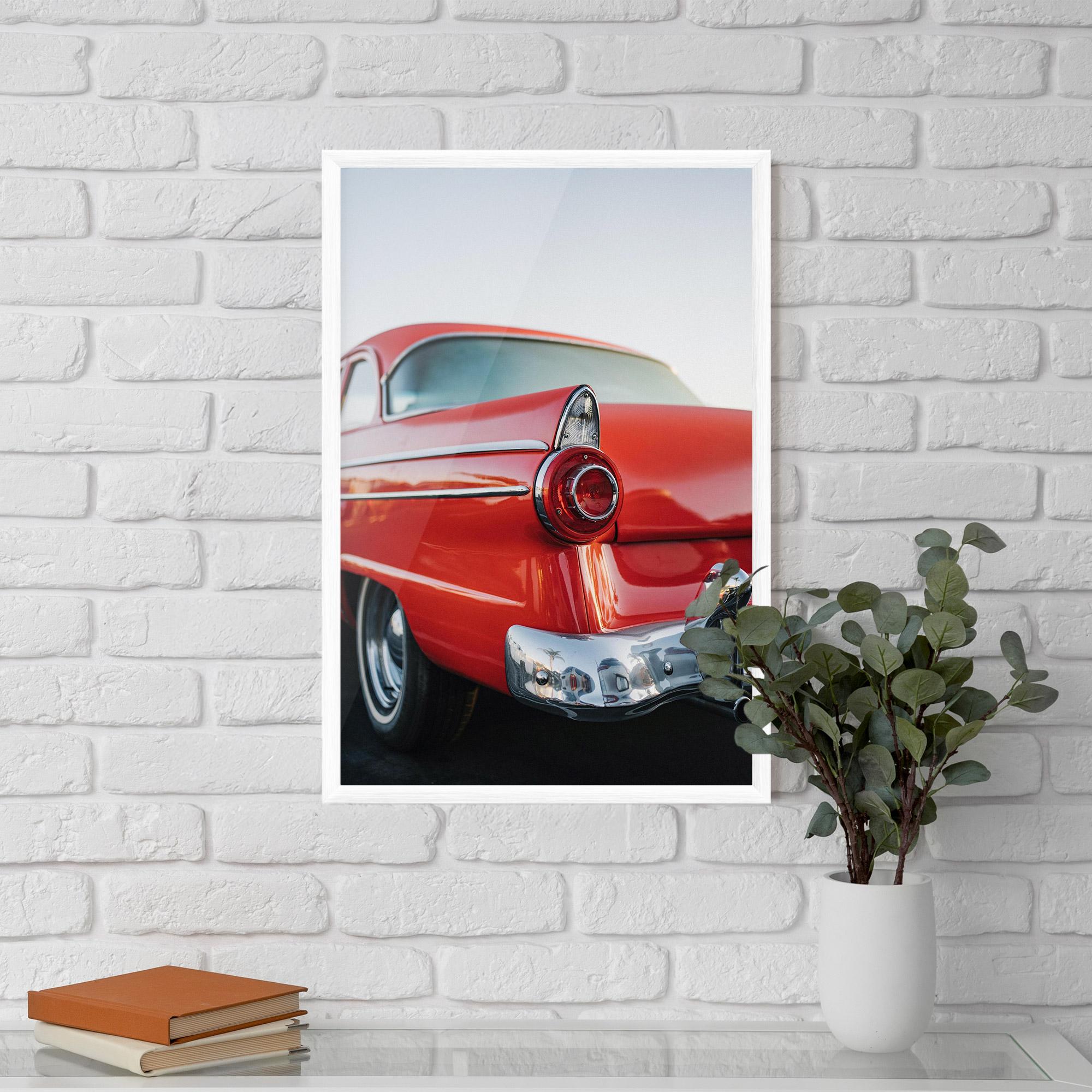 Gerahmte Poster Car Classic Red mockup 5