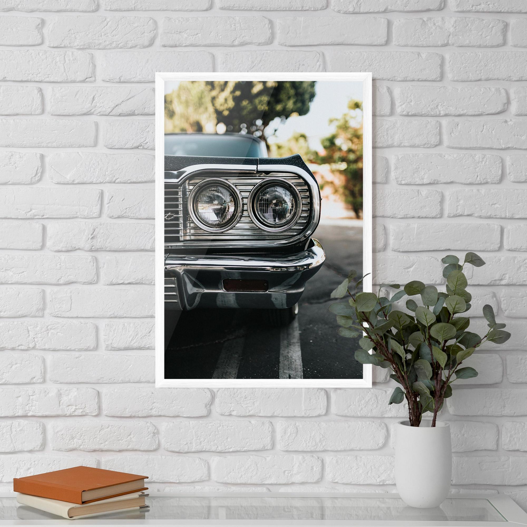 Gerahmte Poster Classic Blue Car mockup 5
