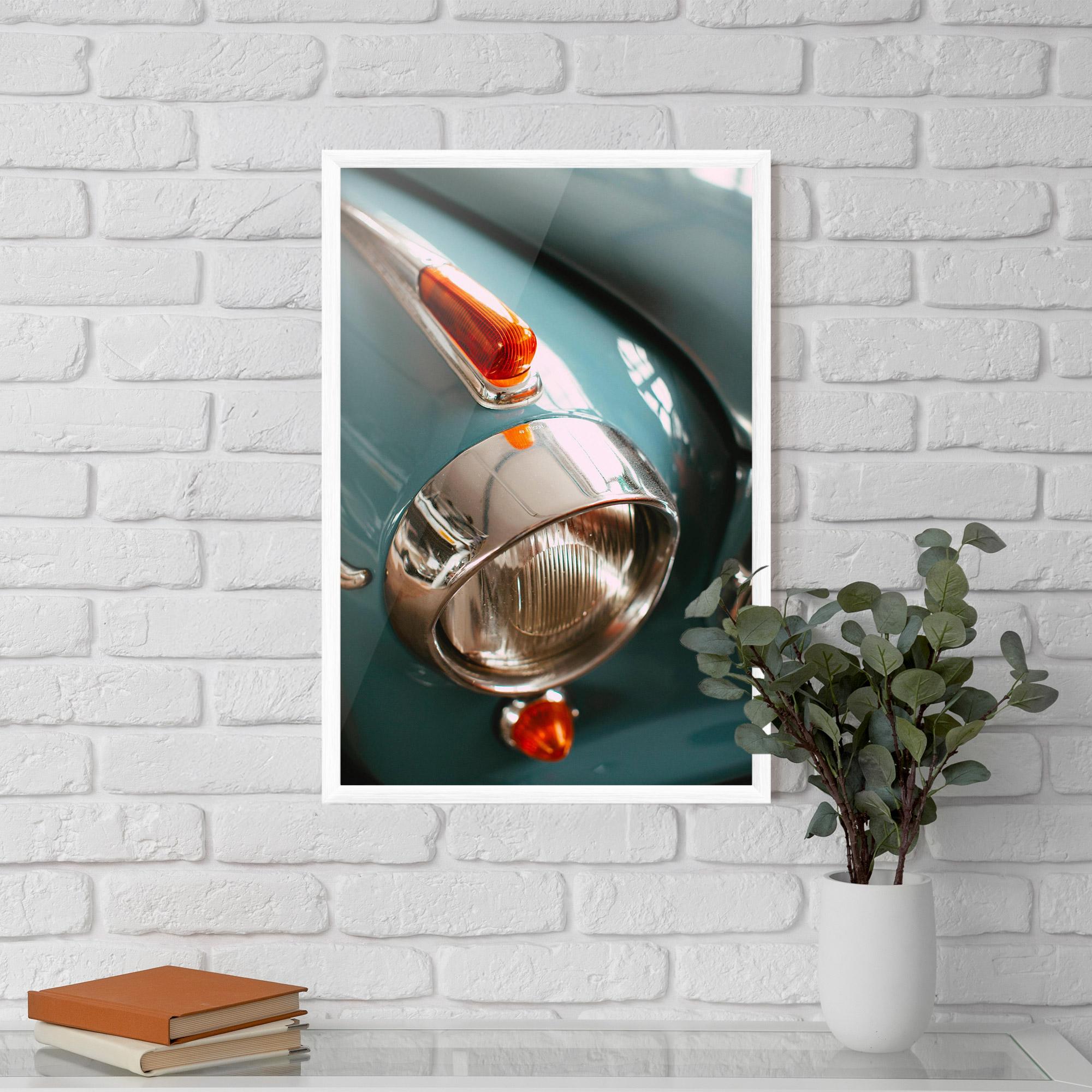 Gerahmte Poster Green Closeup Car mockup 5