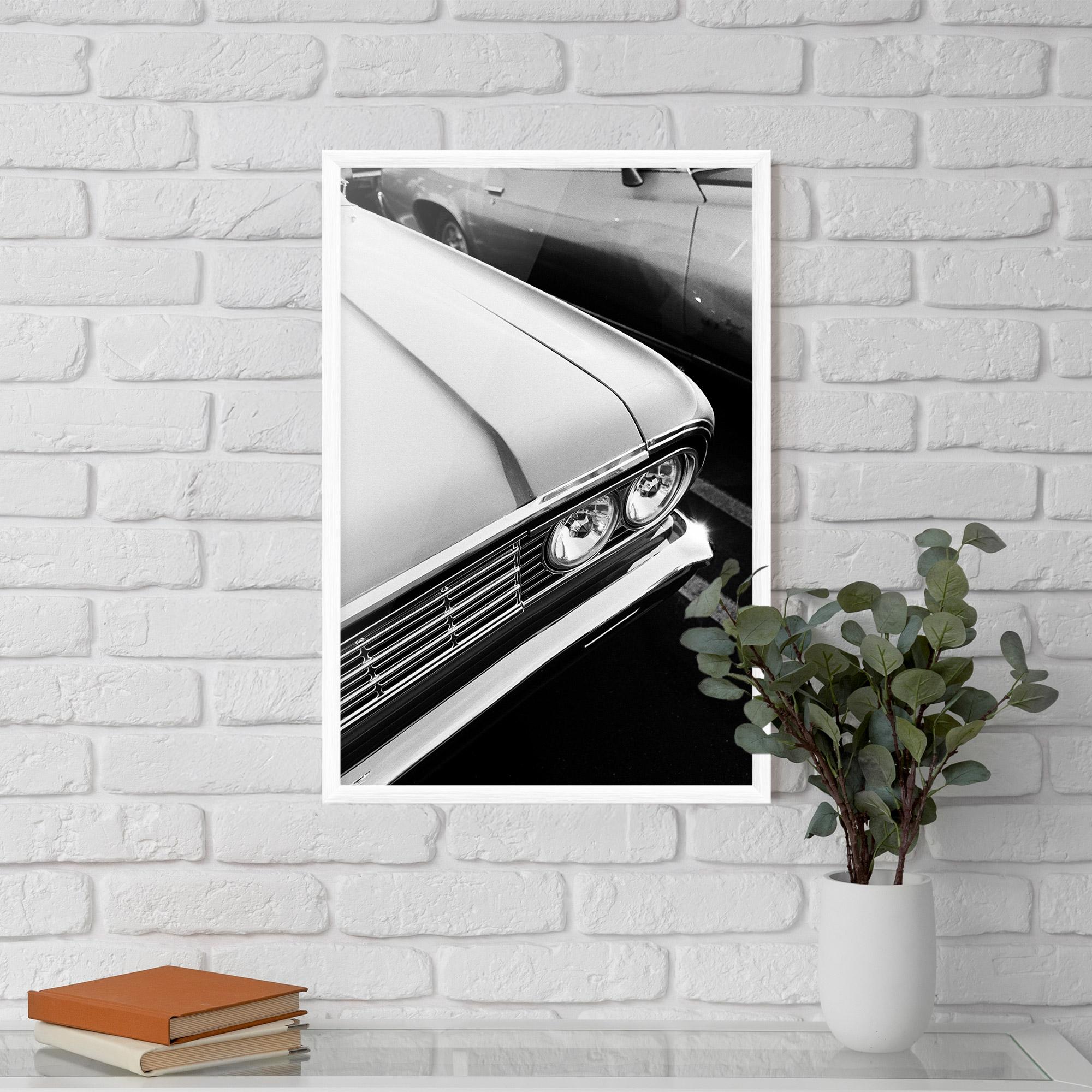 Gerahmte Poster Grey Vintage Car mockup 5