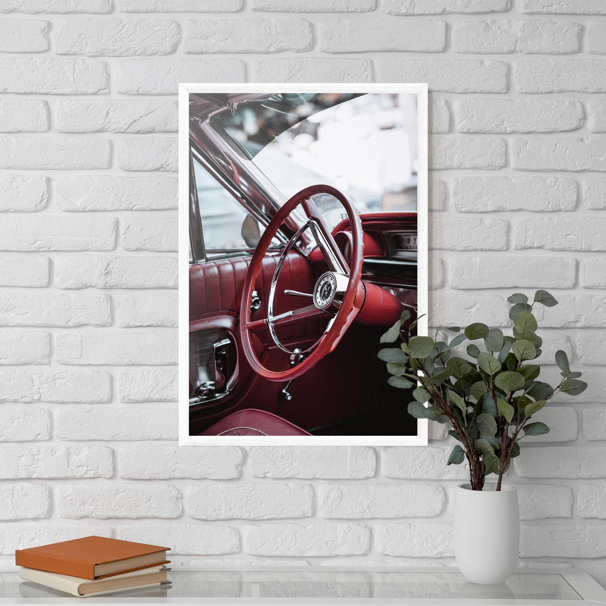 Gerahmte Poster Red Steering Wheel mockup 5