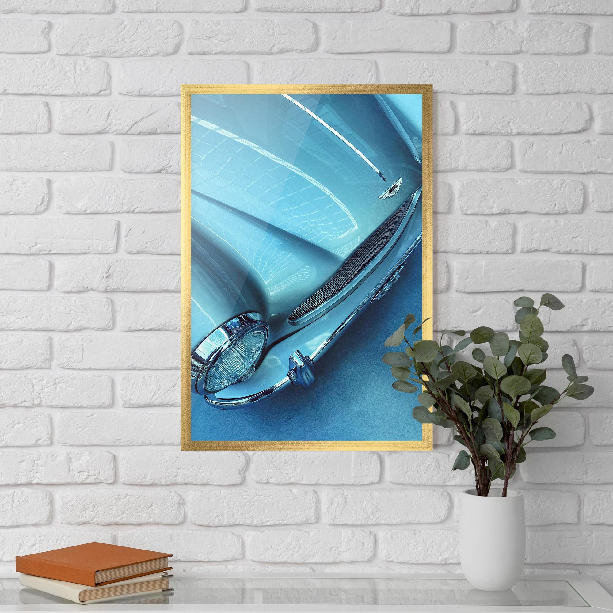 Gerahmte Poster Blue Light Car mockup 5
