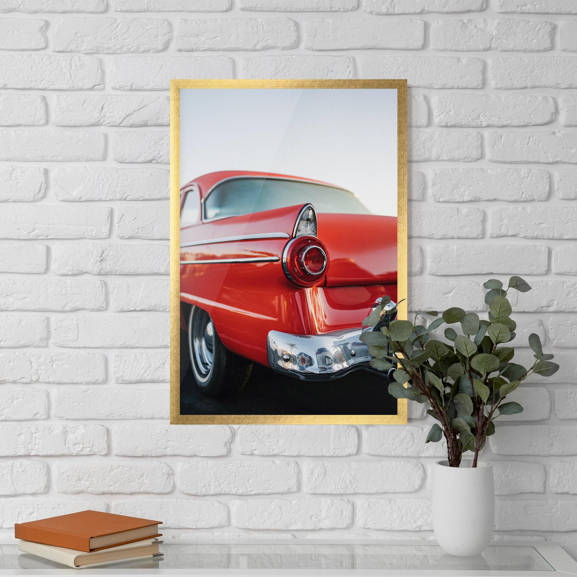 Gerahmte Poster Car Classic Red mockup 5