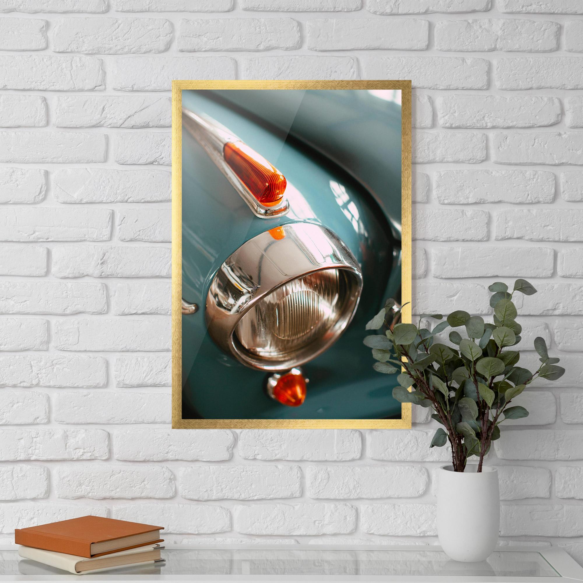 Gerahmte Poster Green Closeup Car mockup 5