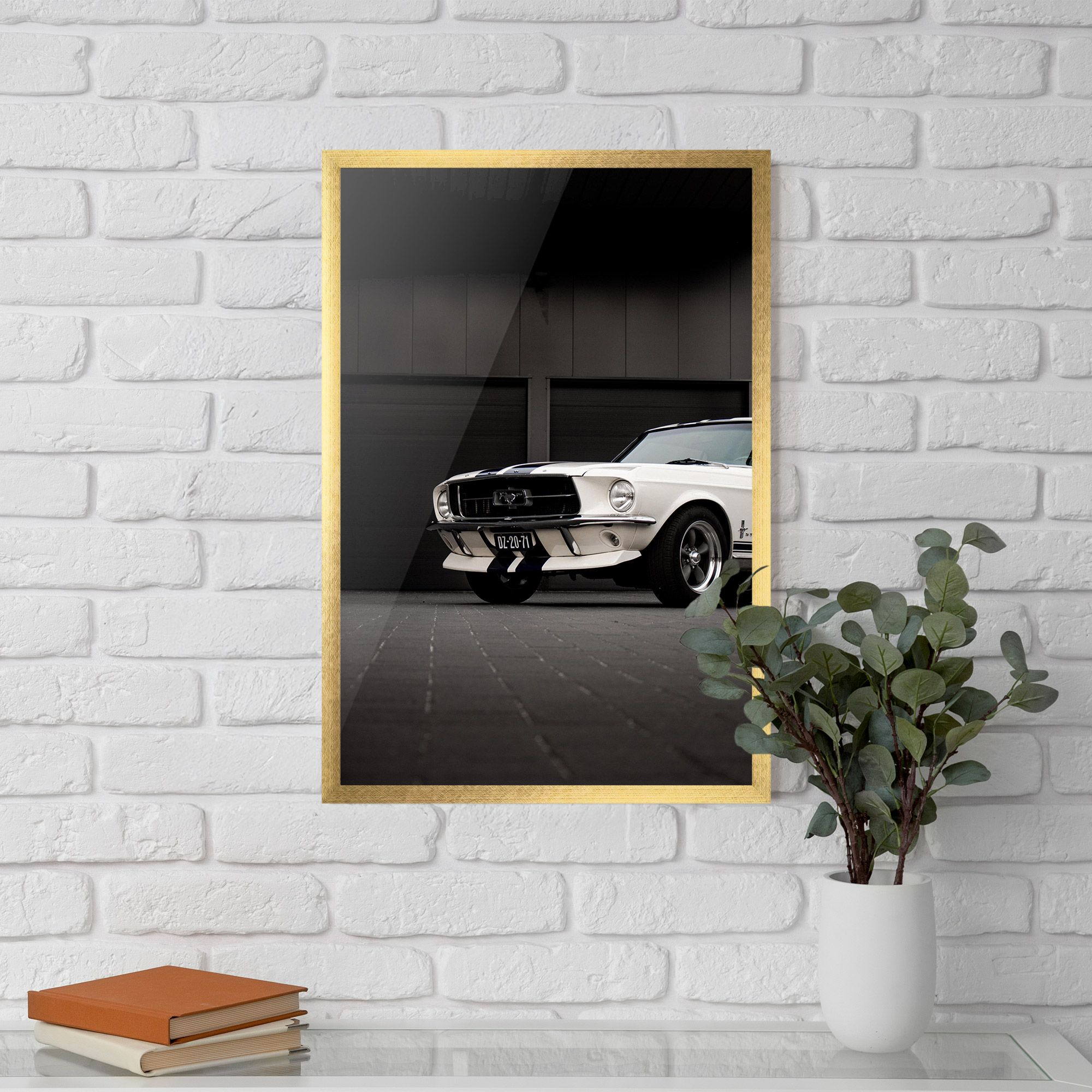 White Vintage Car mockup 5
