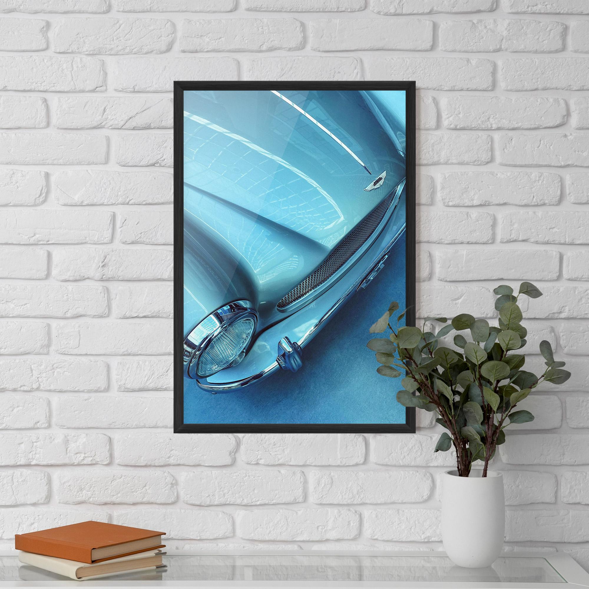 Gerahmte Poster Blue Light Car mockup 5