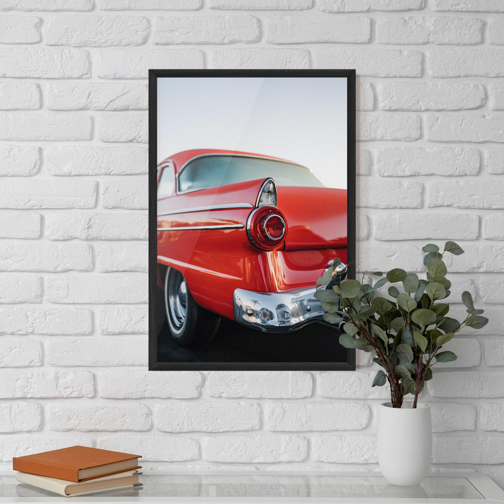 Gerahmte Poster Car Classic Red mockup 5