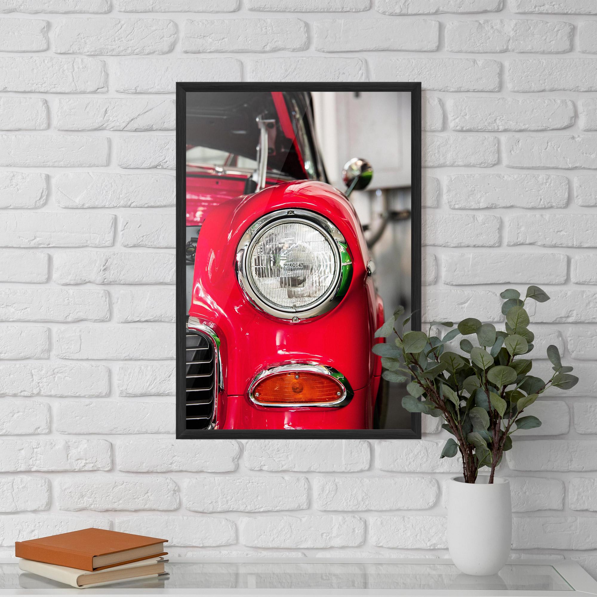 Gerahmte Poster Closeup Red Car mockup 5